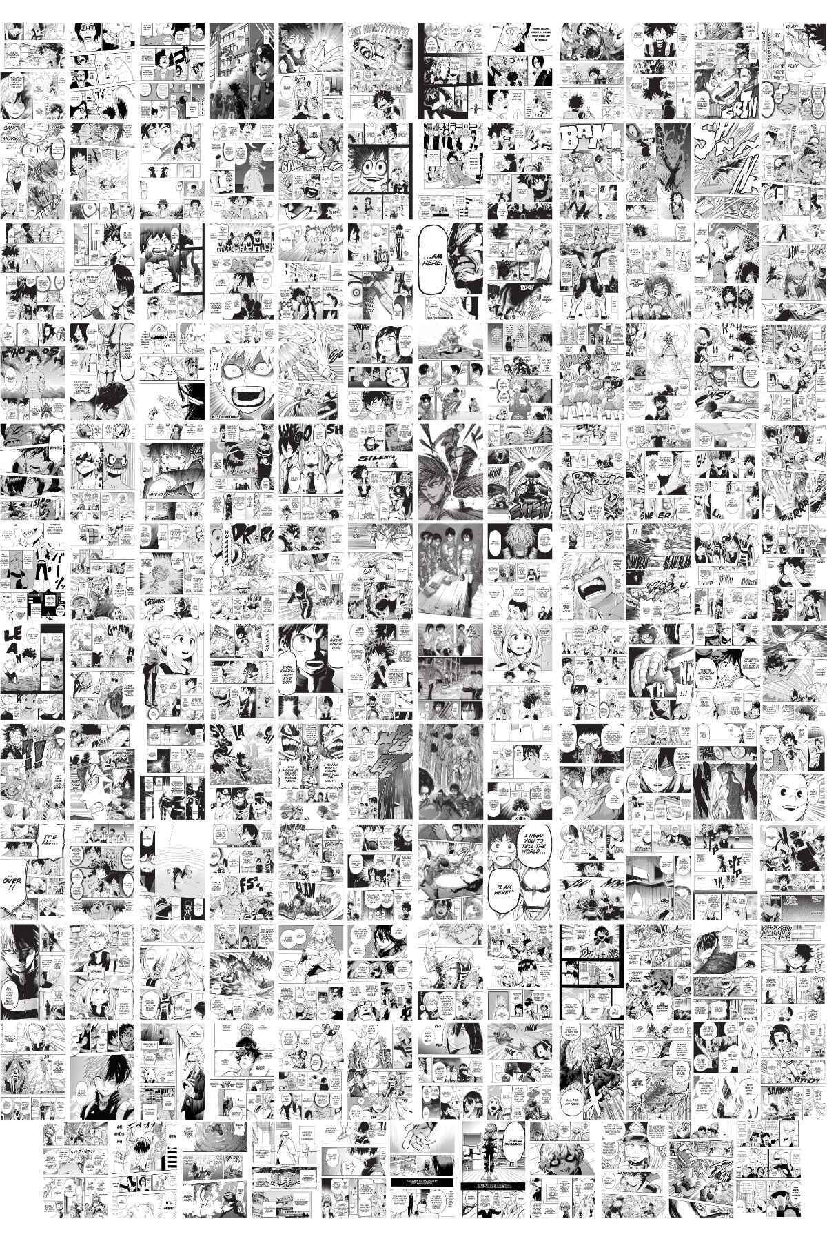 Anime Poster Seti - "my Hero Academia" Manga Kolaj Seti - 144 Adet Arkası Yapışkanlı 10cm*15cm