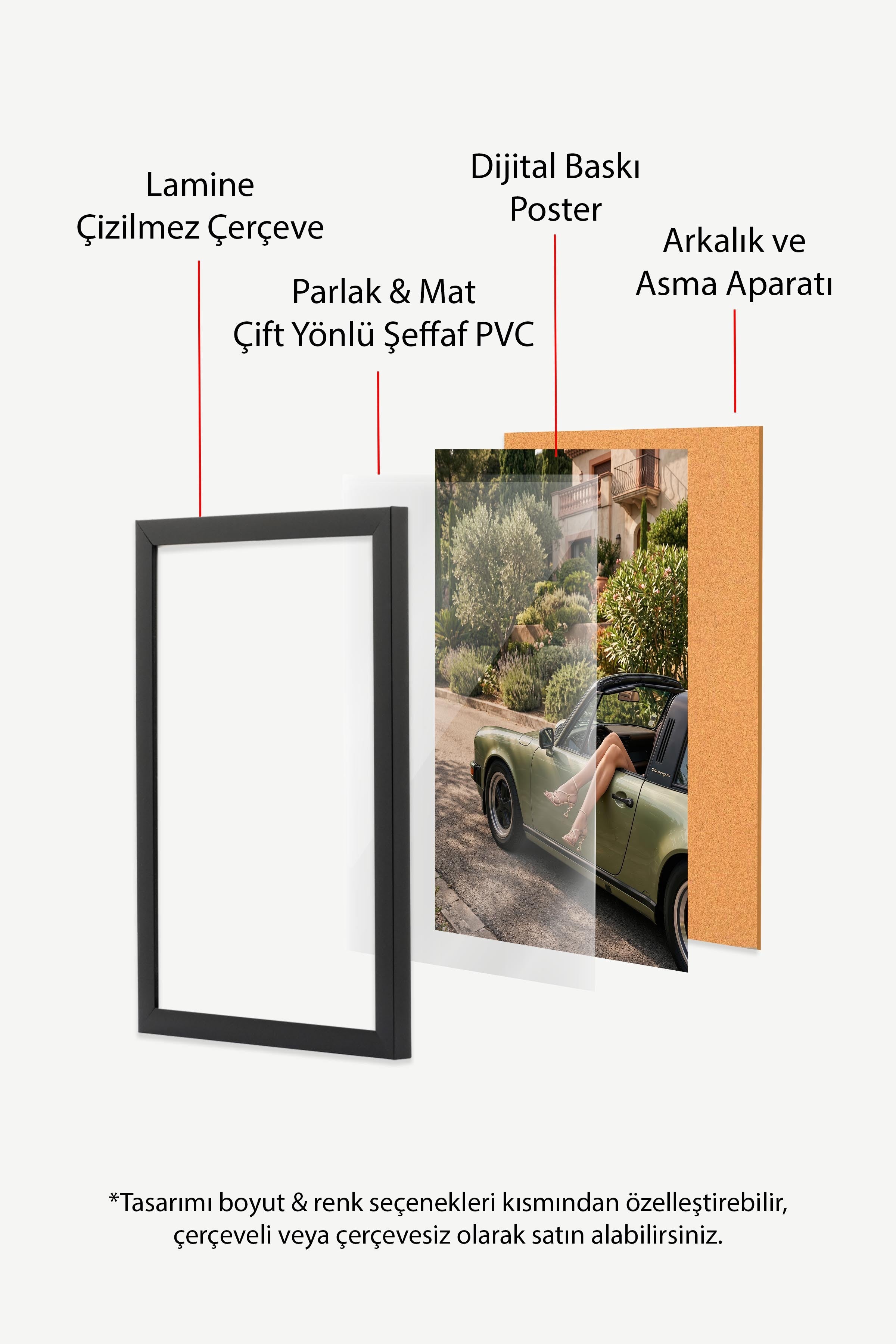 Araba ve Moda Posteri, Siyah Çerçeveli Poster, Old Money Serisi, NO:113124