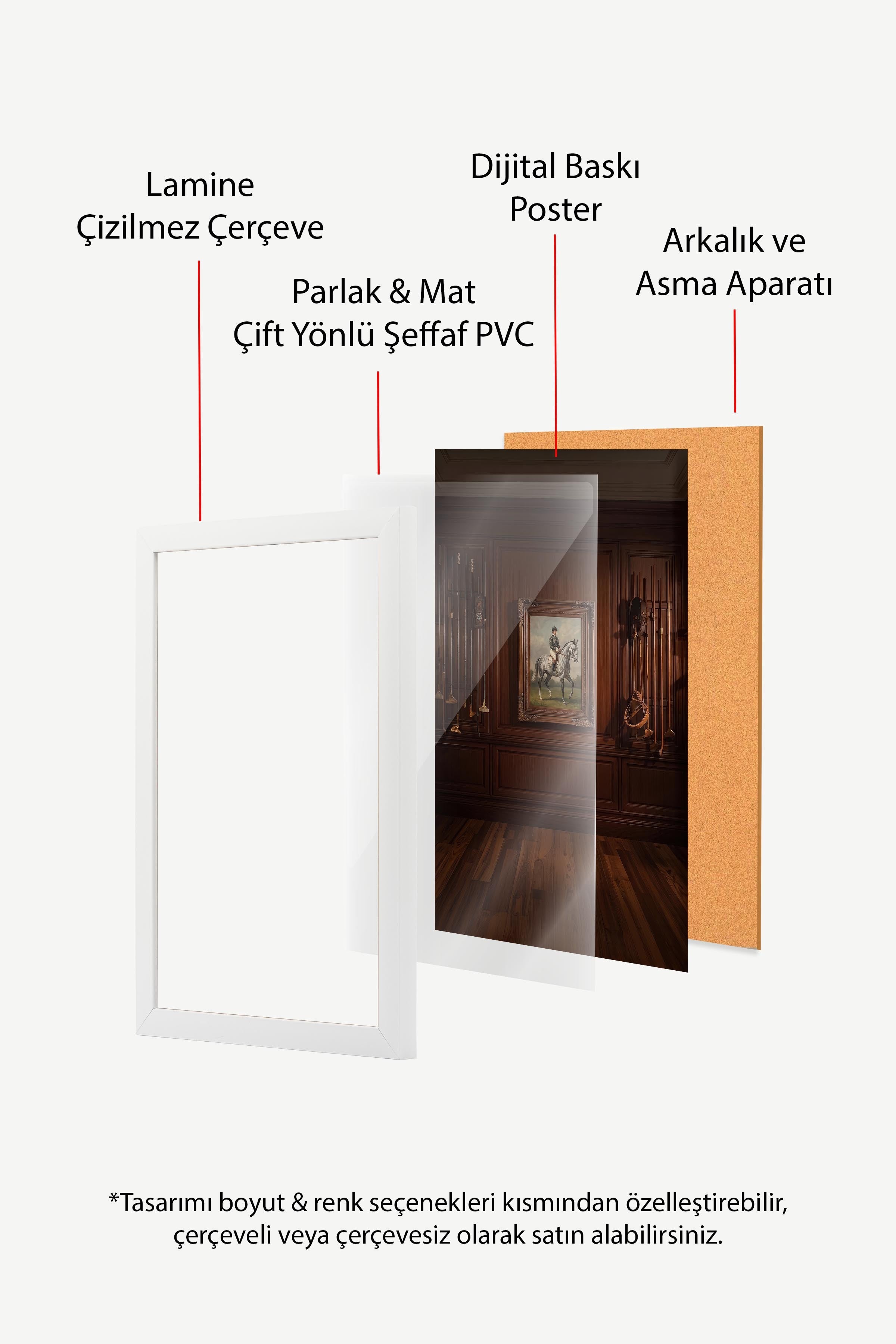 At ve Binici Posteri, Beyaz Çerçeveli Poster, Old Money Serisi, NO:113175