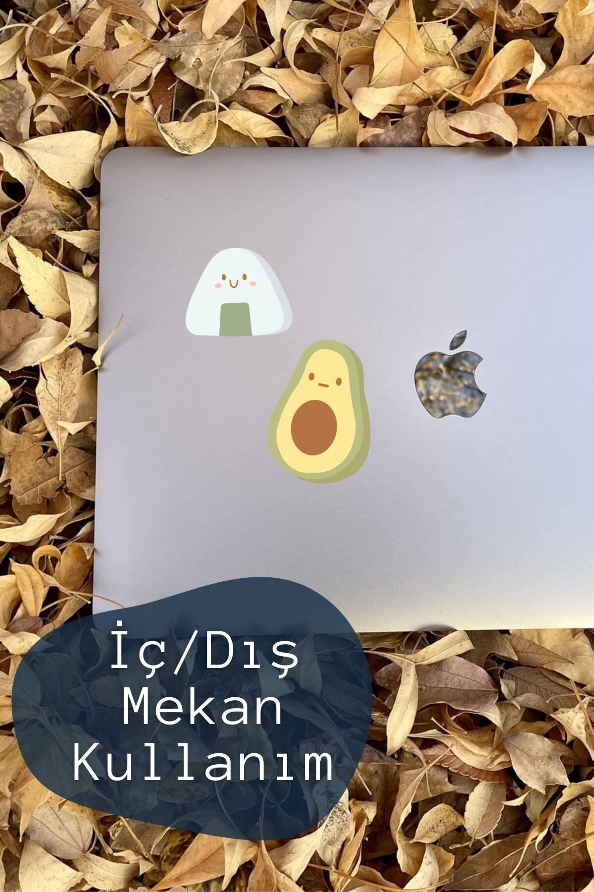 Avakado Temalı Sticker Seti - 7 Adet Etiket Seti- Telefon, Tablet, Defter Laptop Uyumlu Etiket