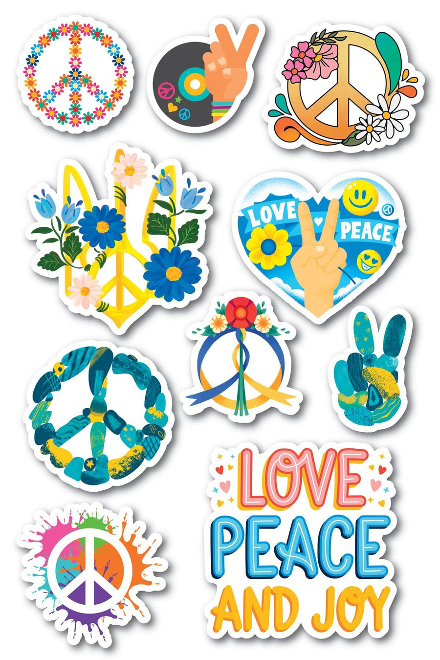 Barış Temalı Sticker Seti - 11 Adet Etiket Seti- Telefon, Tablet, Defter Laptop Uyumlu Etiket