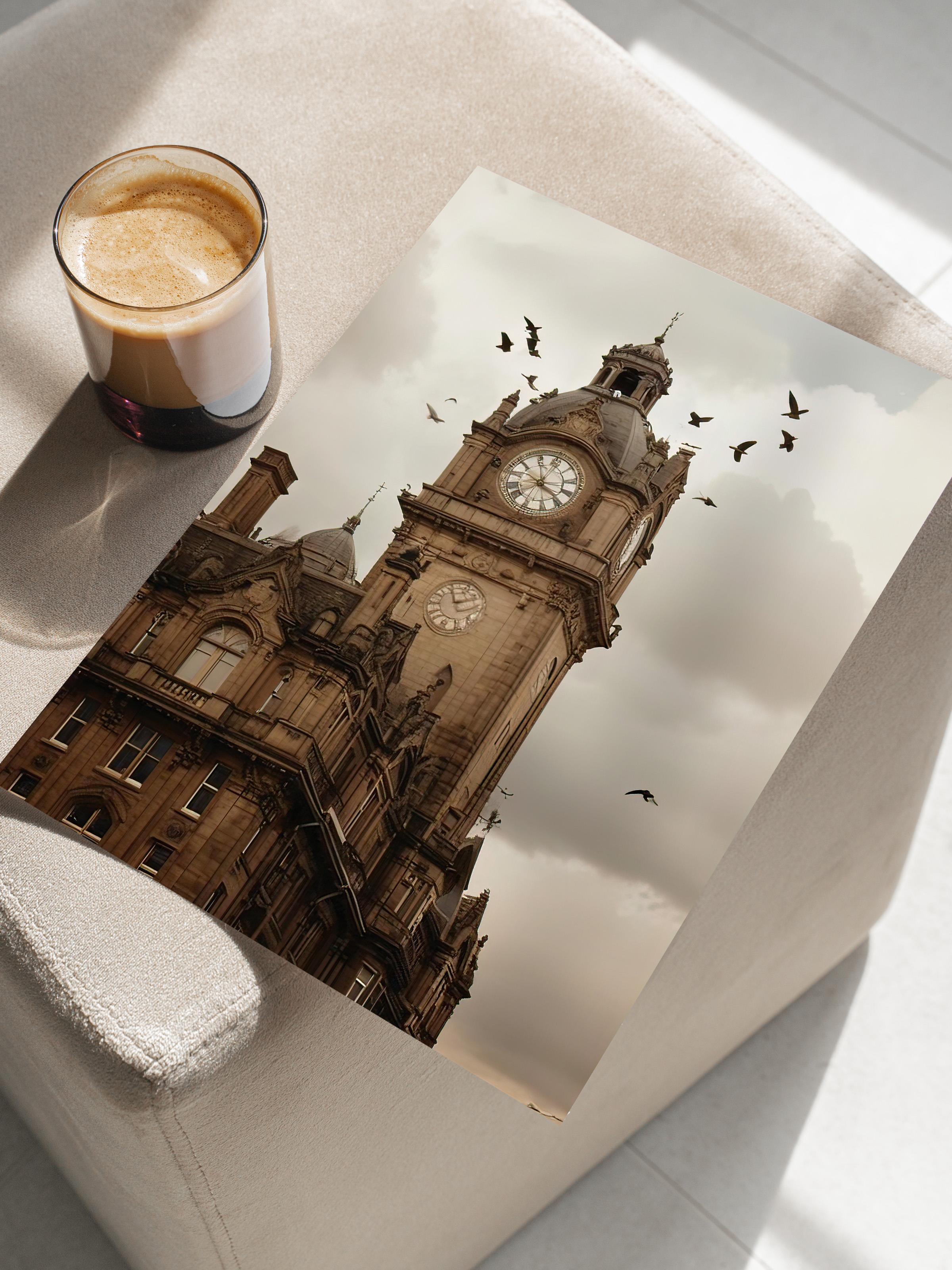 Bats by the Building Poster, Dikey Duvar Tablosu Comfort Serisi NO:108360