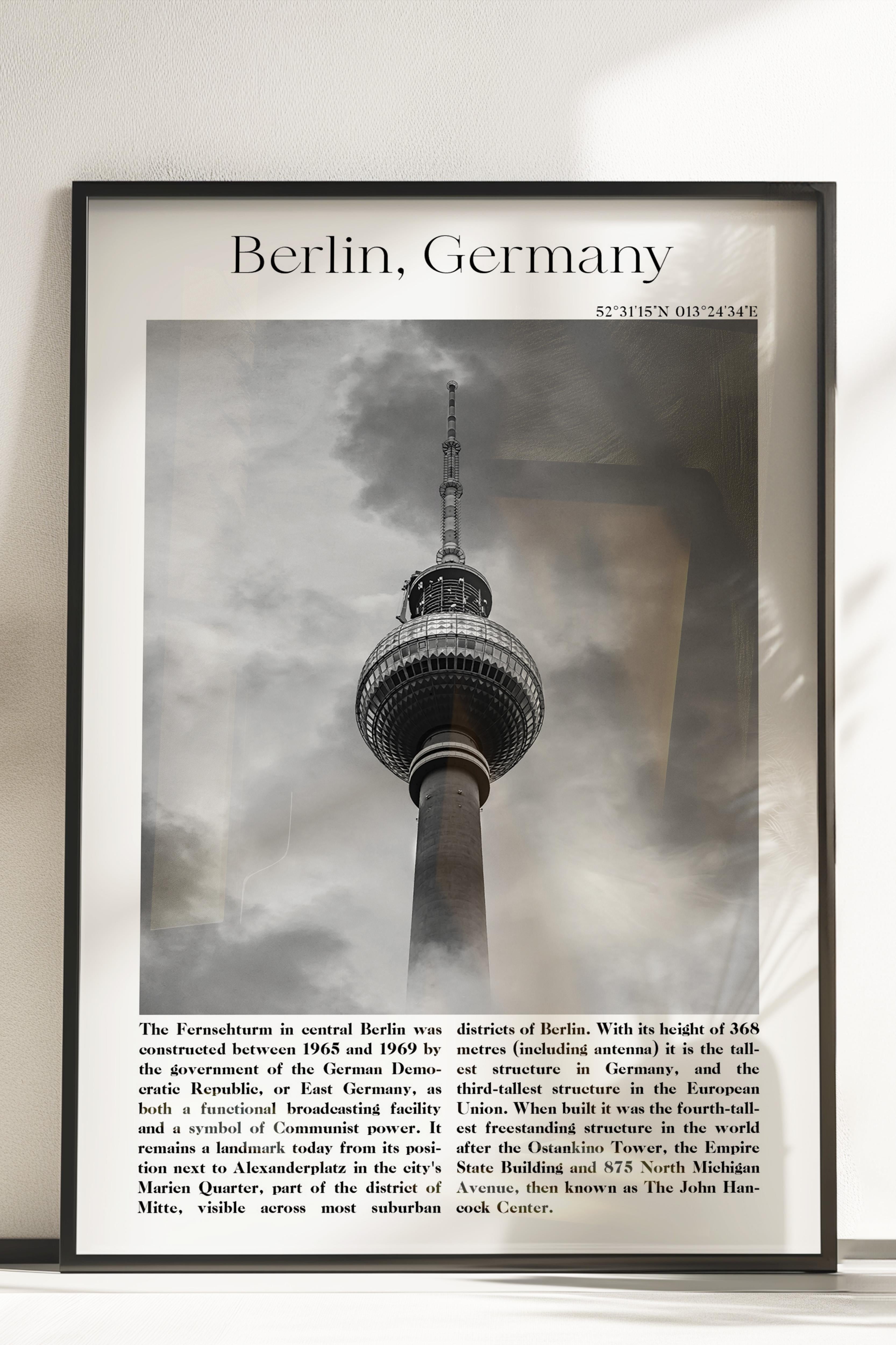 Berlin - Almanya, Şehir Temalı Poster, Çerçevesiz Duvar Posteri, NO:30005