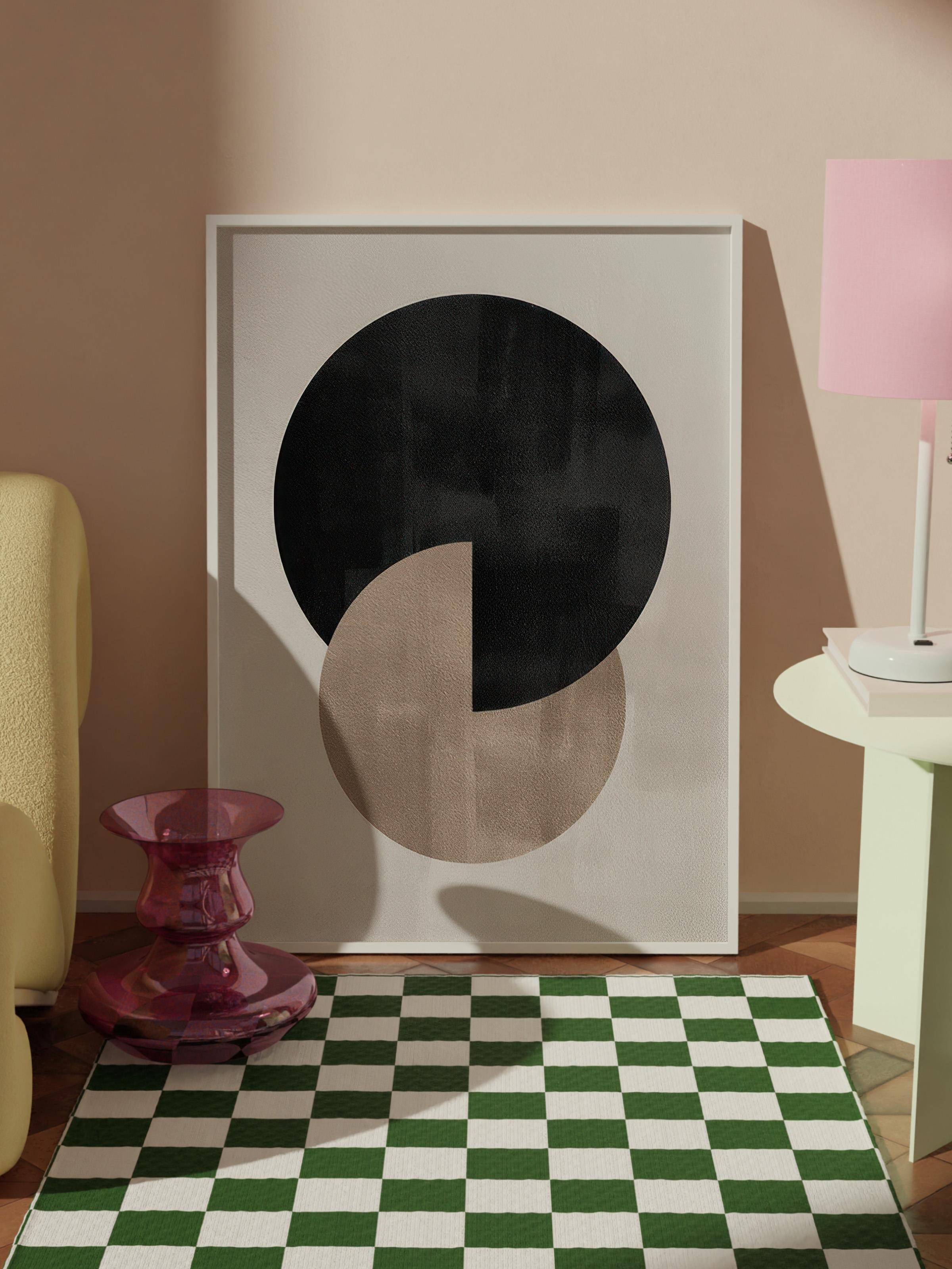 Berlin Shapes No2 Çerçeveli Tablo, Beyaz Çerçeve ve Poster, Duvar Tablosu Comfort Serisi NO:108462