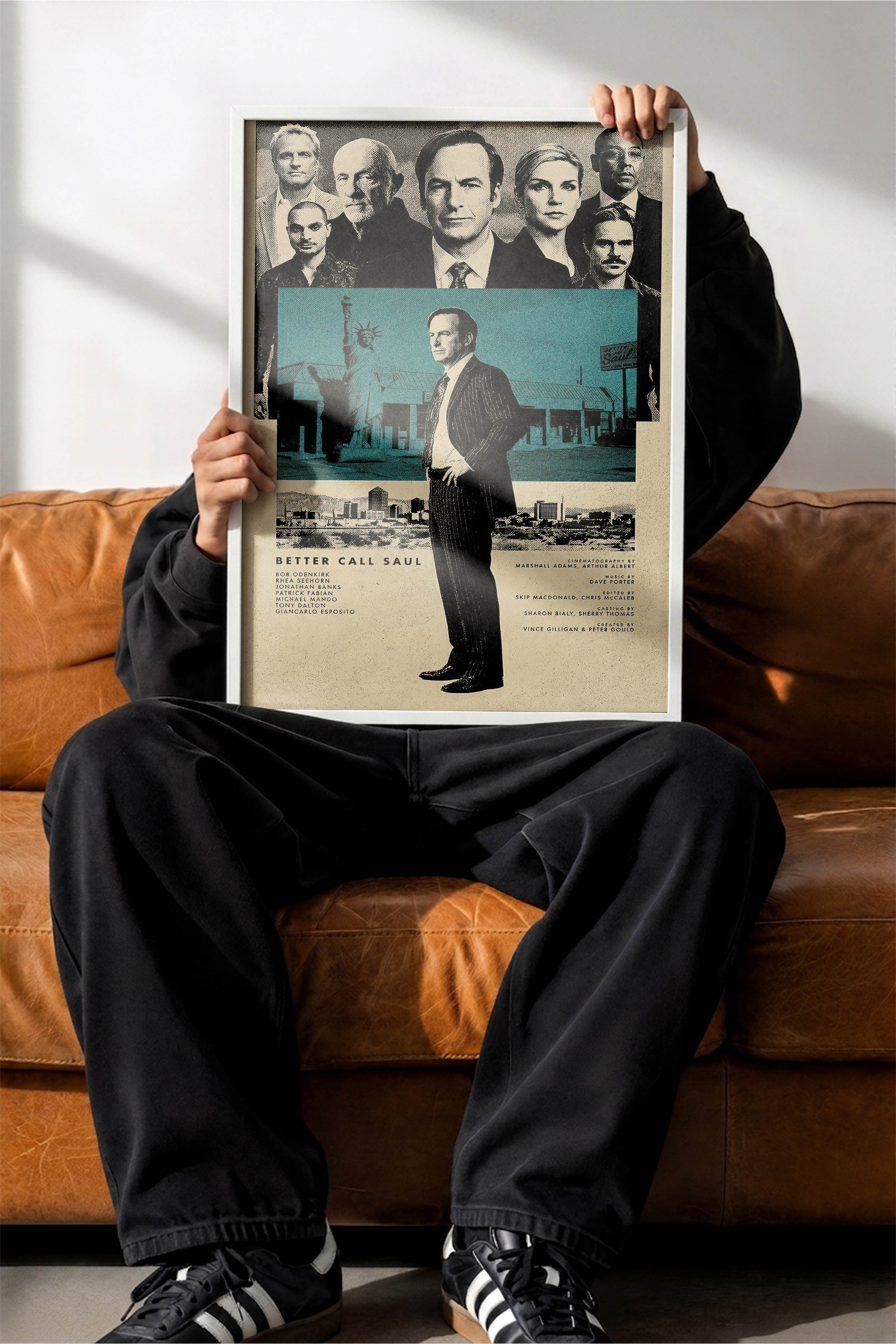 Better Call Saul Beyaz Çerçeveli Poster, Sinema ve Dizi Tablo, Film Dizi Afişleri NO:112793