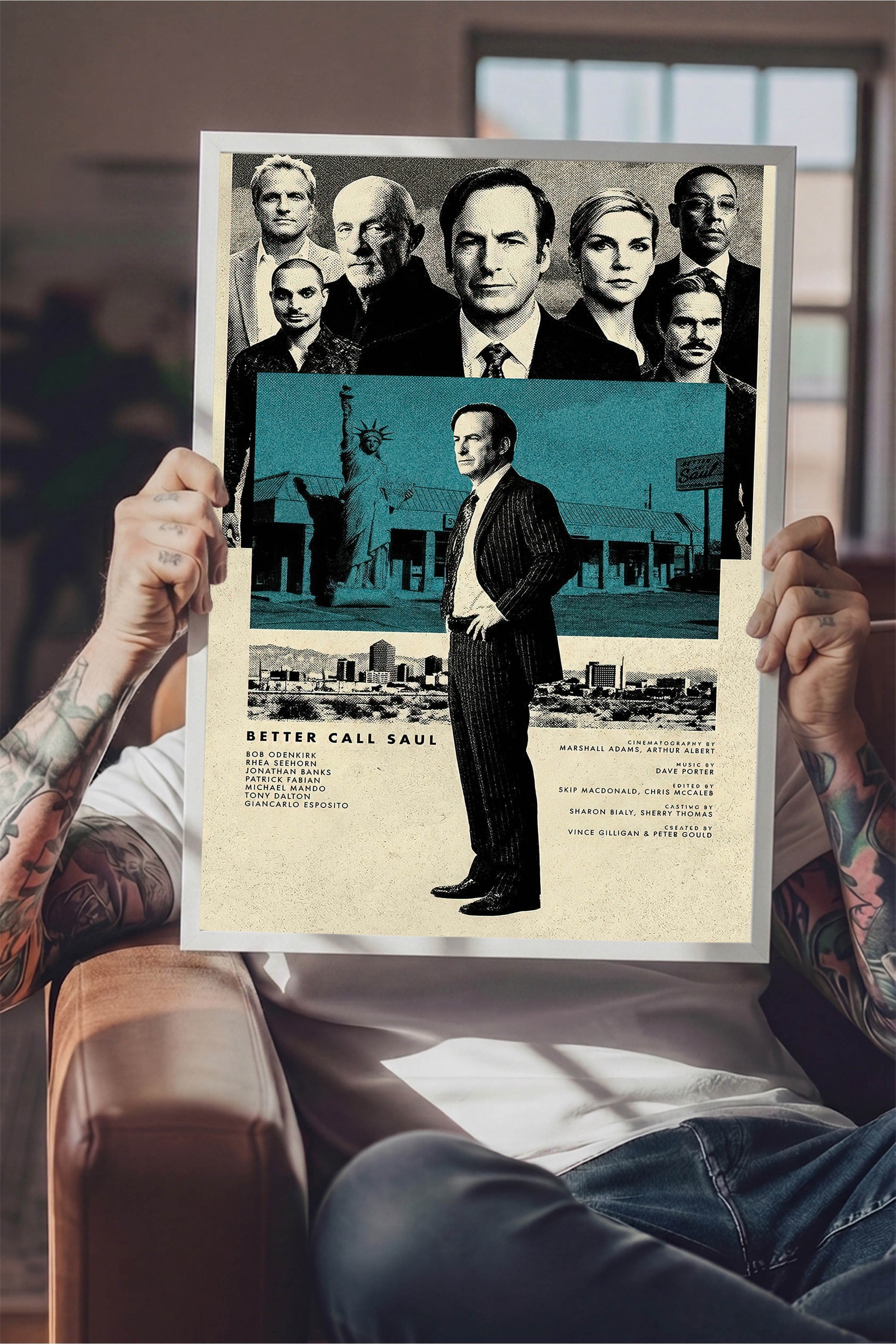 Better Call Saul Beyaz Çerçeveli Poster, Sinema ve Dizi Tablo, Film Dizi Afişleri NO:112793