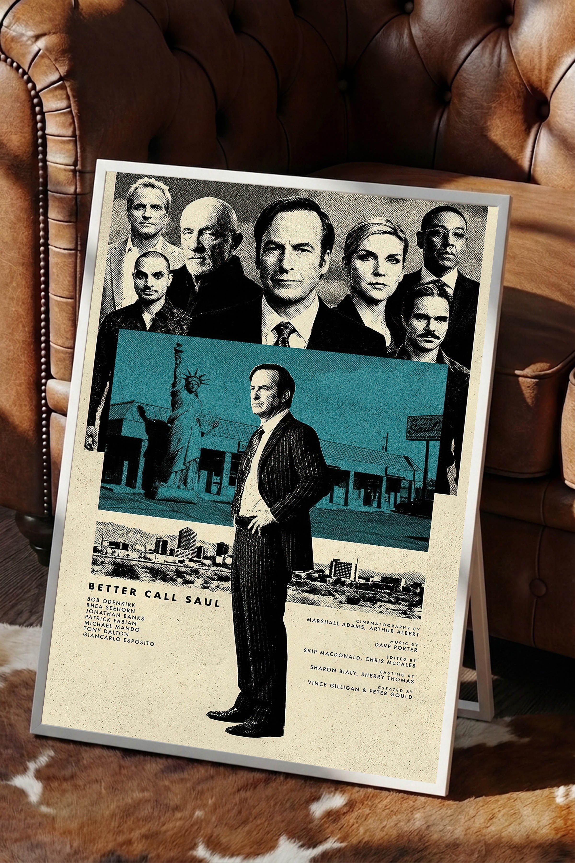 Better Call Saul Beyaz Çerçeveli Poster, Sinema ve Dizi Tablo, Film Dizi Afişleri NO:112793