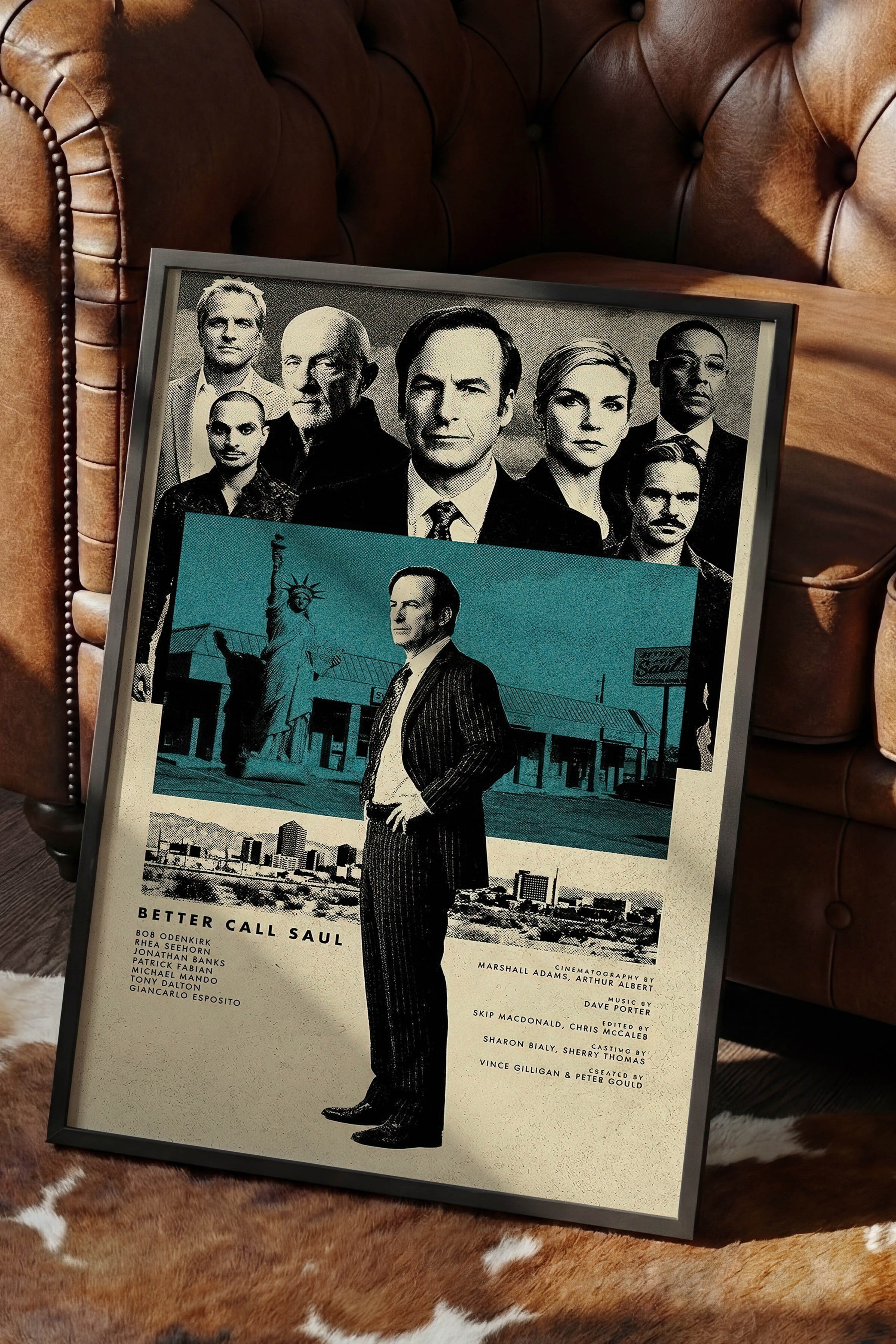 Better Call Saul Siyah Çerçeveli Poster, Sinema ve Dizi Tablo, Film Dizi Afişleri NO:112793