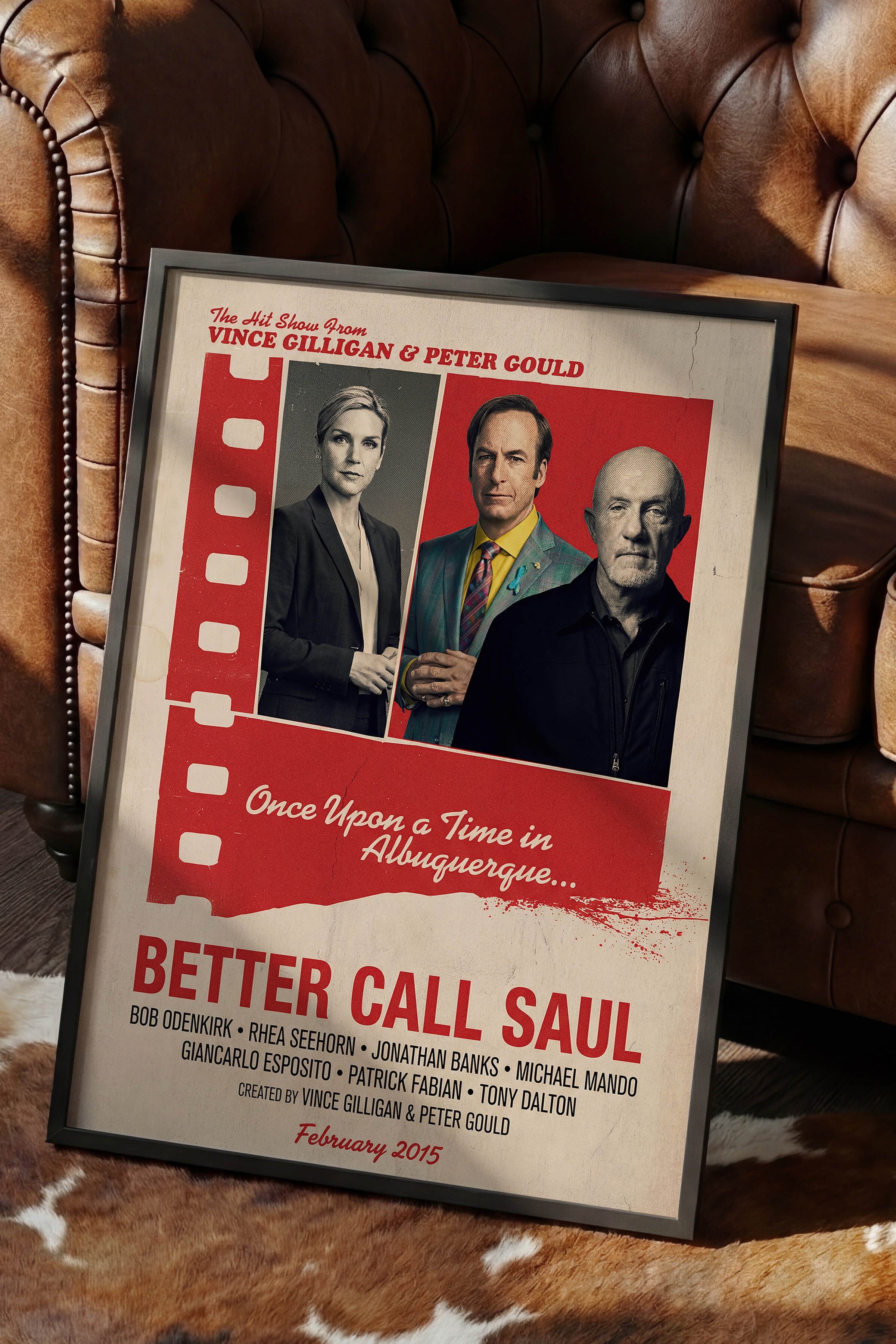 Better Call Saul Siyah Çerçeveli Poster, Sinema ve Dizi Tablo, Film Dizi Afişleri NO:112871