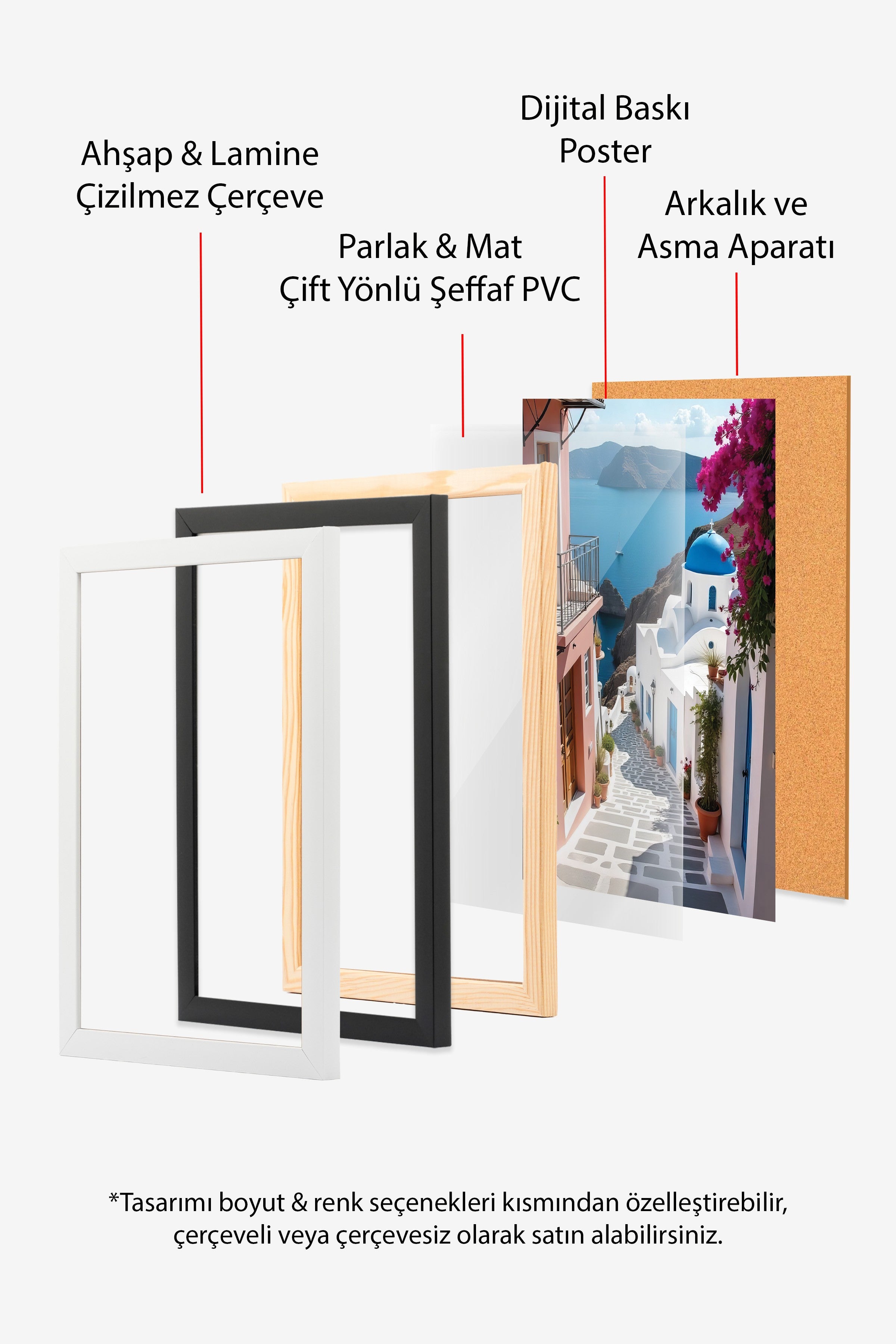 Beyaz Çerçeveli Poster, Manzara, Fotoğraf, Mavi Renk Poster, 2025 Yaz Seçkisi, NO:109557