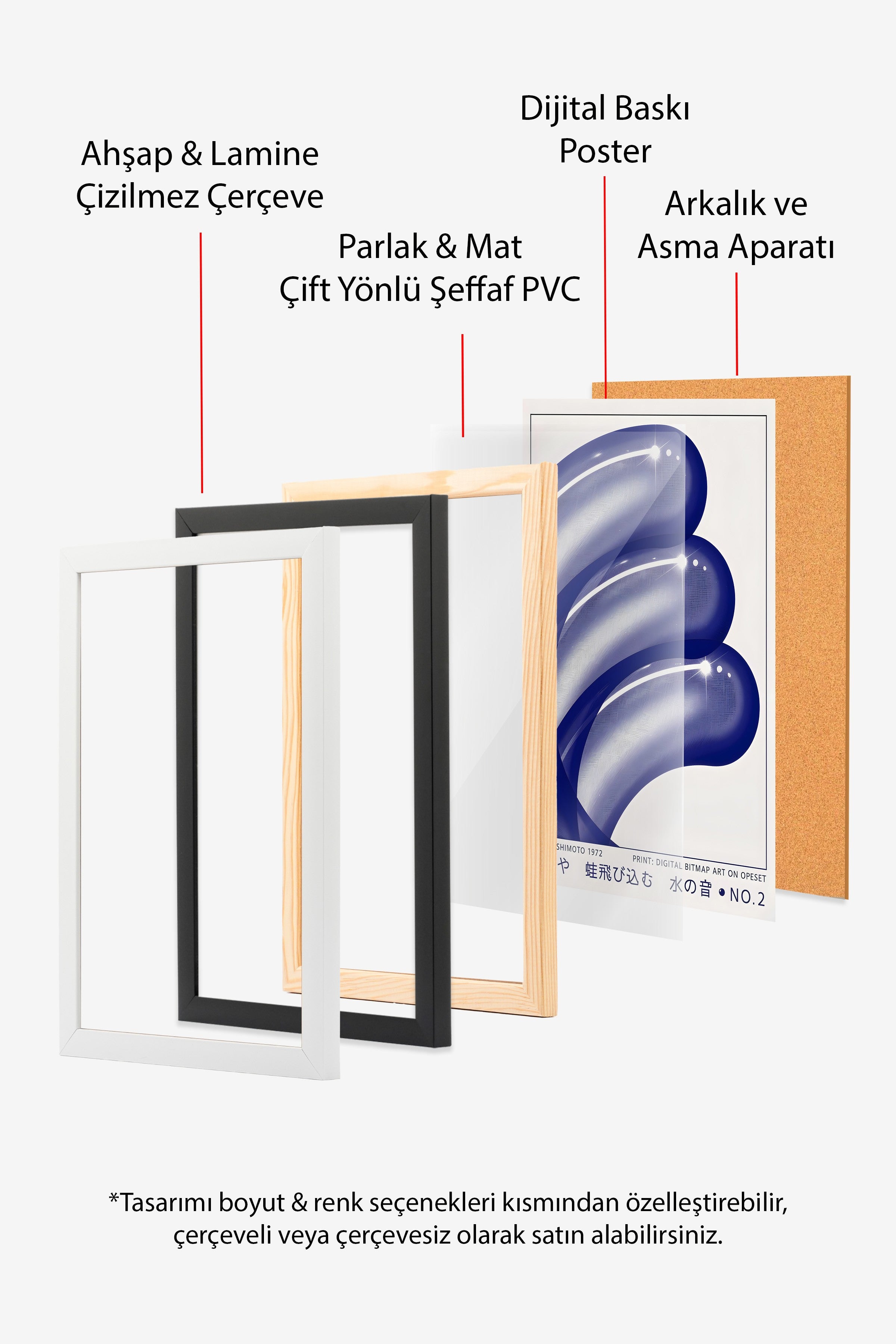 Beyaz Çerçeveli Tablo, Aiko Yoshimoto - 1, Comfort Serisi Poster ve Duvar Tablosu, NO:108972