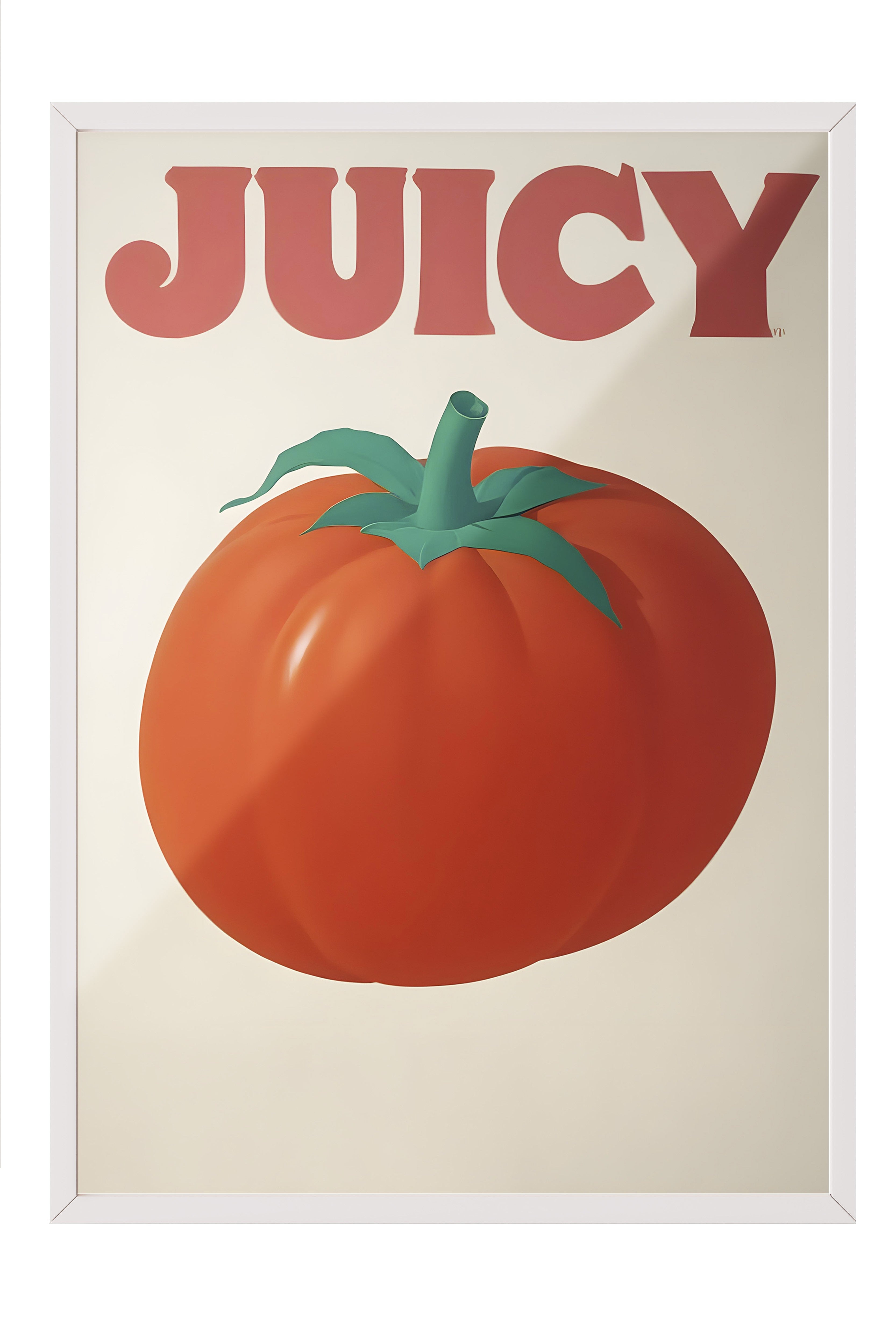 Beyaz Çerçeveli Tablo, Juicy, Comfort Serisi Mutfak Duvar Tablosu, NO:109070