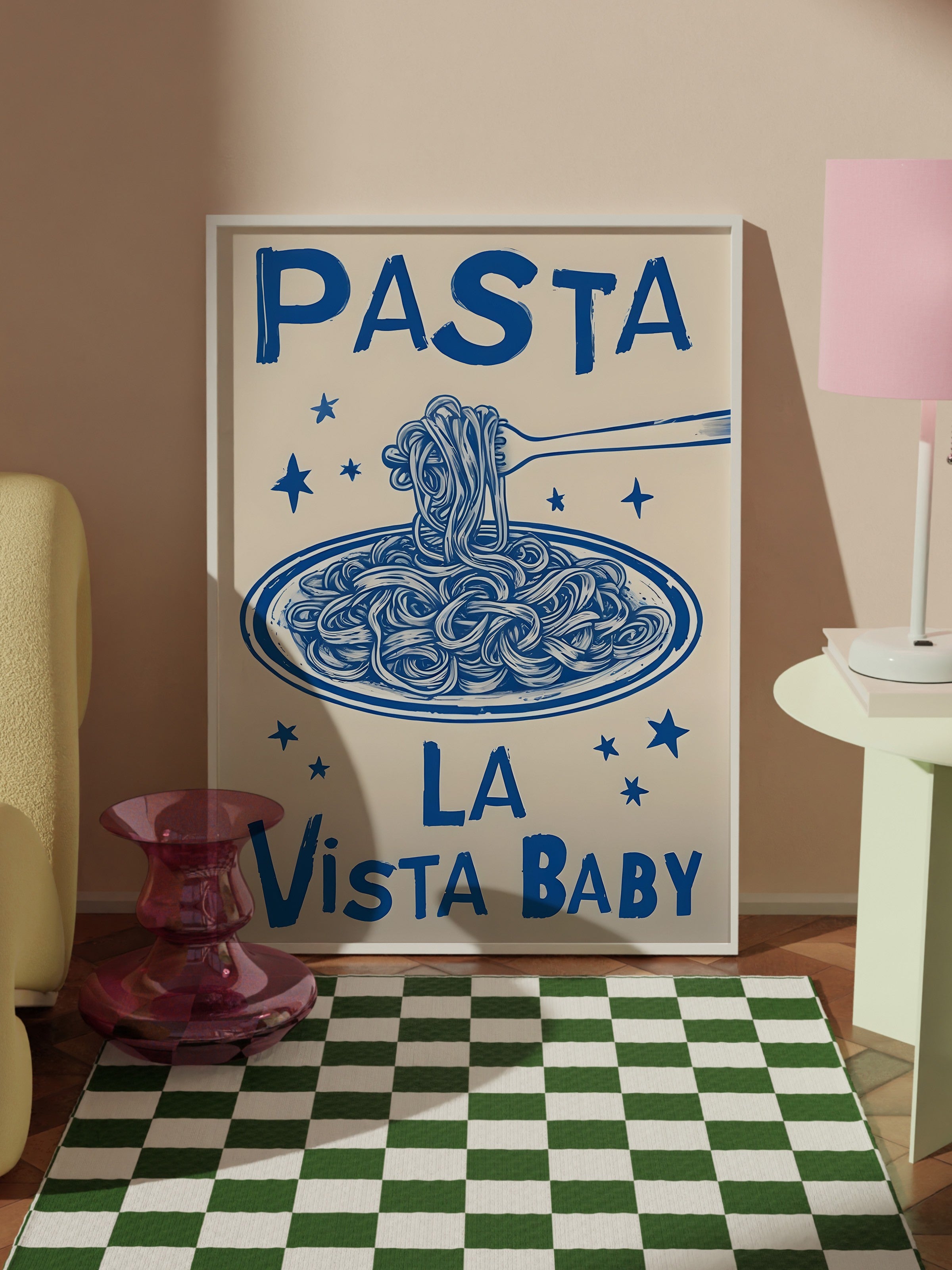 Beyaz Çerçeveli Tablo, Pasta La Vista Baby, Comfort Serisi Mutfak Duvar Tablosu, NO:109117