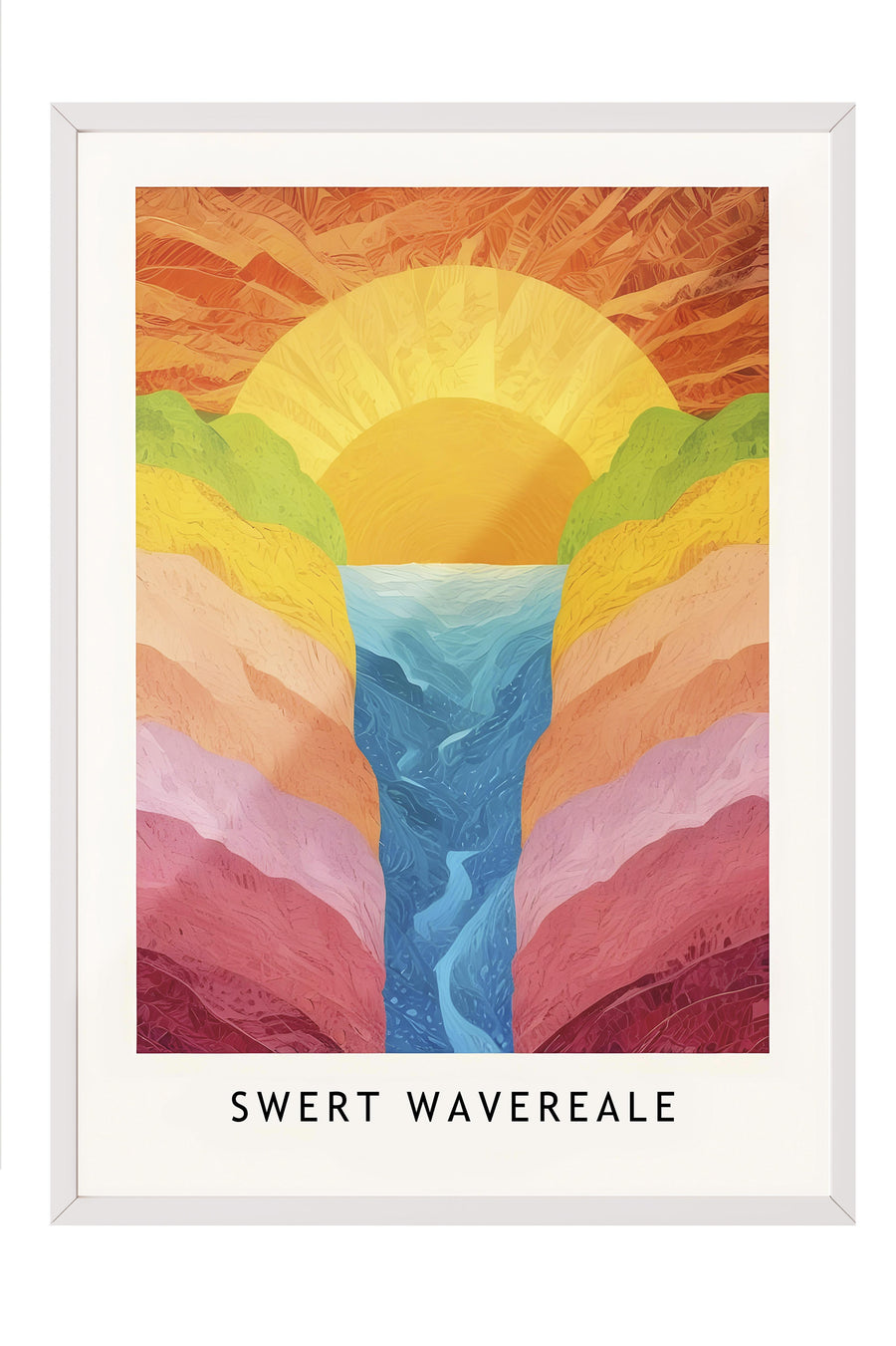 Swert Wavereale Poster – Beyaz Çerçeveli Tablo