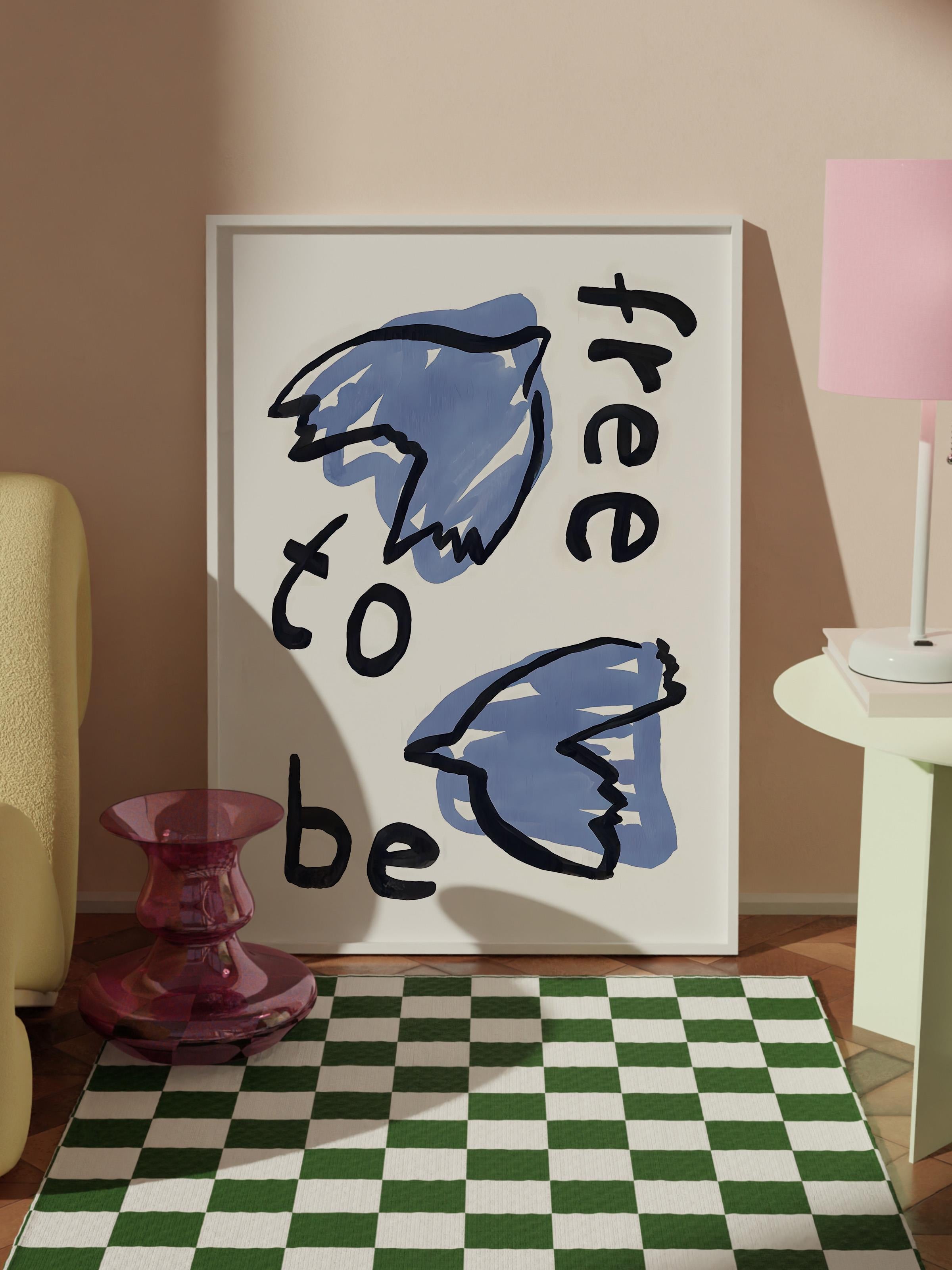 Beyaz Çerçeveli Tablo, Poster ve Çerçeve Seti, Duvar Tablosu, Free to Be Comfort Serisi NO:108607