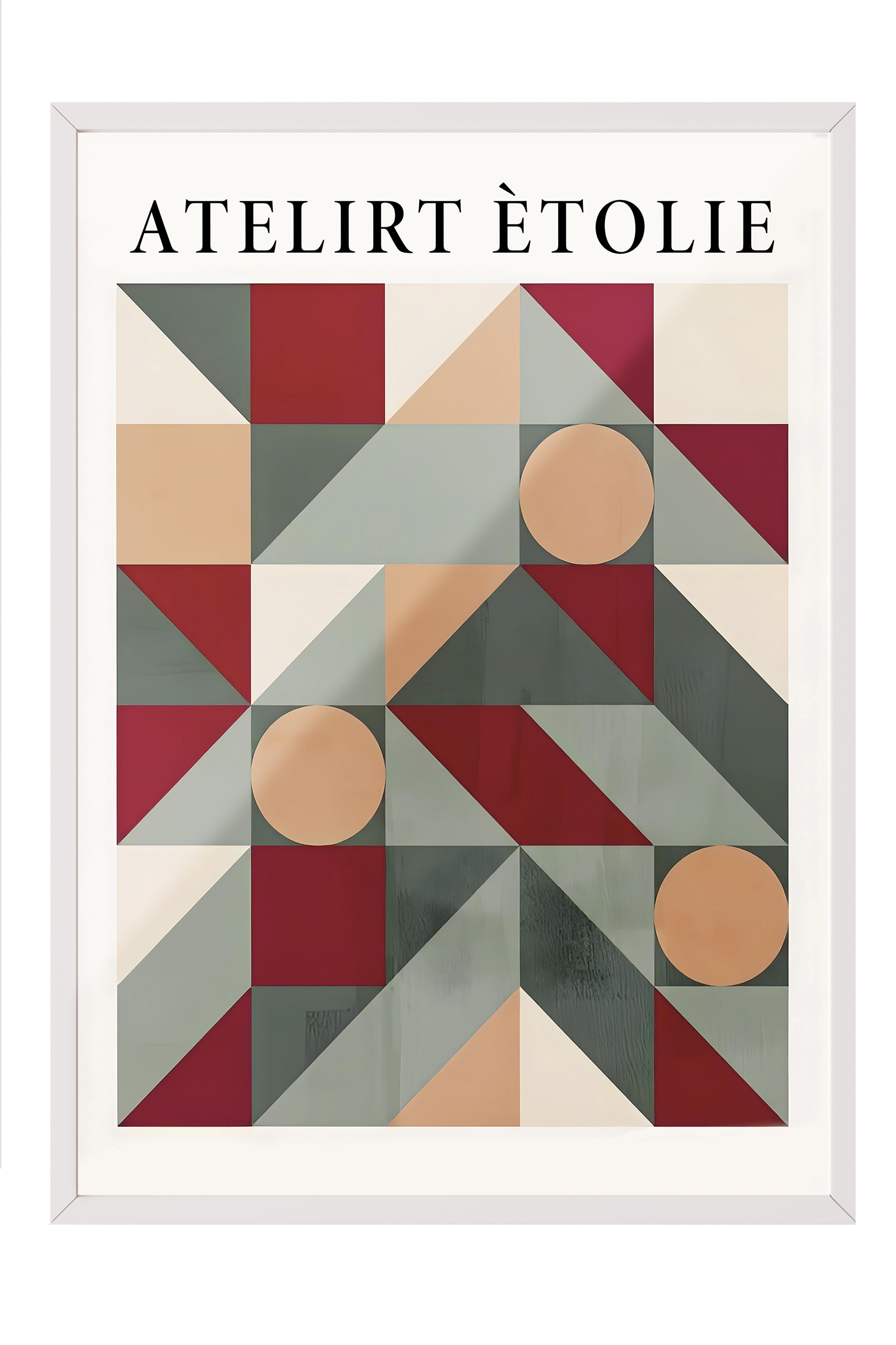 Beyaz Çerçeveli Tablo, Çerçeveli Yılbaşı Poster,  Graphic Christmas Tree Comfort Serisi NO:108637