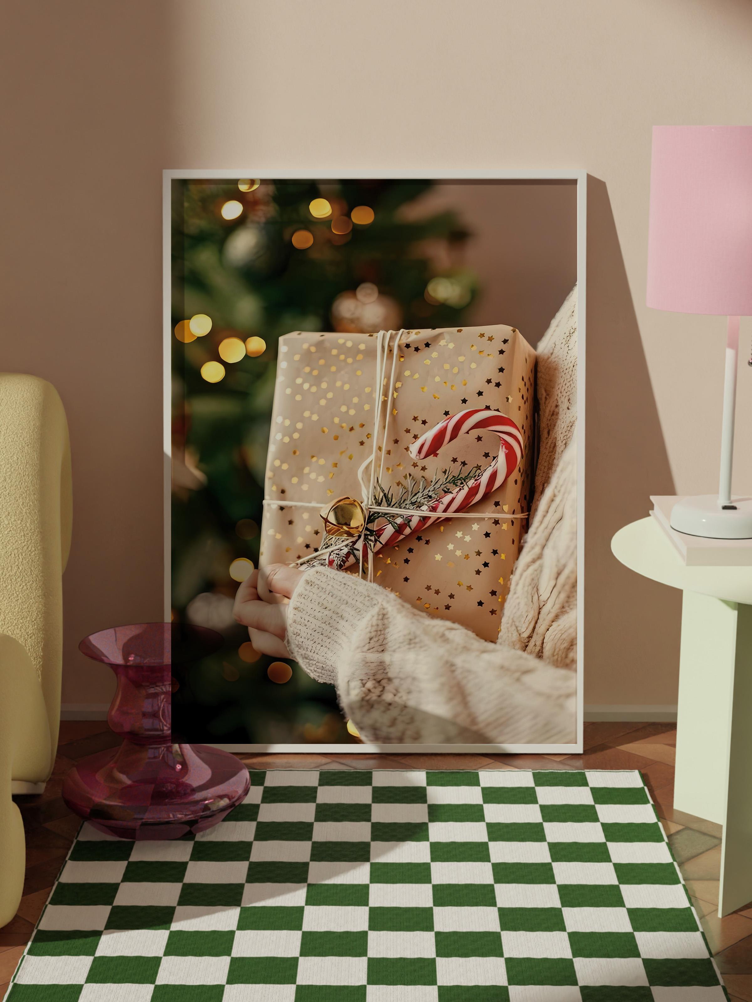 Beyaz Çerçeveli Tablo, Yılbaşı Poster, Yılbaşı Dekoru, Holiday Gift Comfort Serisi NO:108629