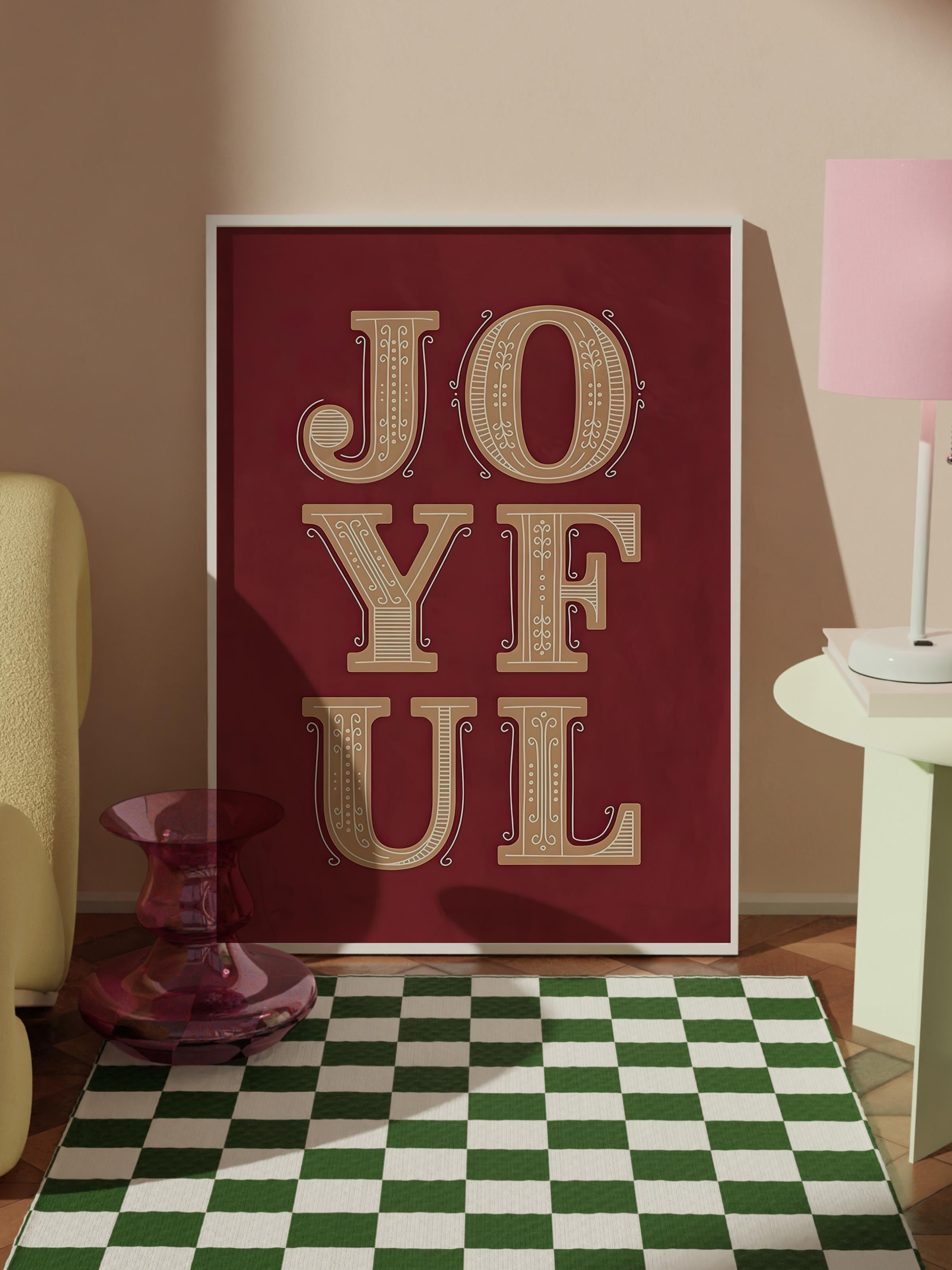 Beyaz Çerçeveli Tablo, Çerçeveli Yılbaşı Poster, Yılbaşı Dekoru, Joyful Comfort Serisi NO:108645