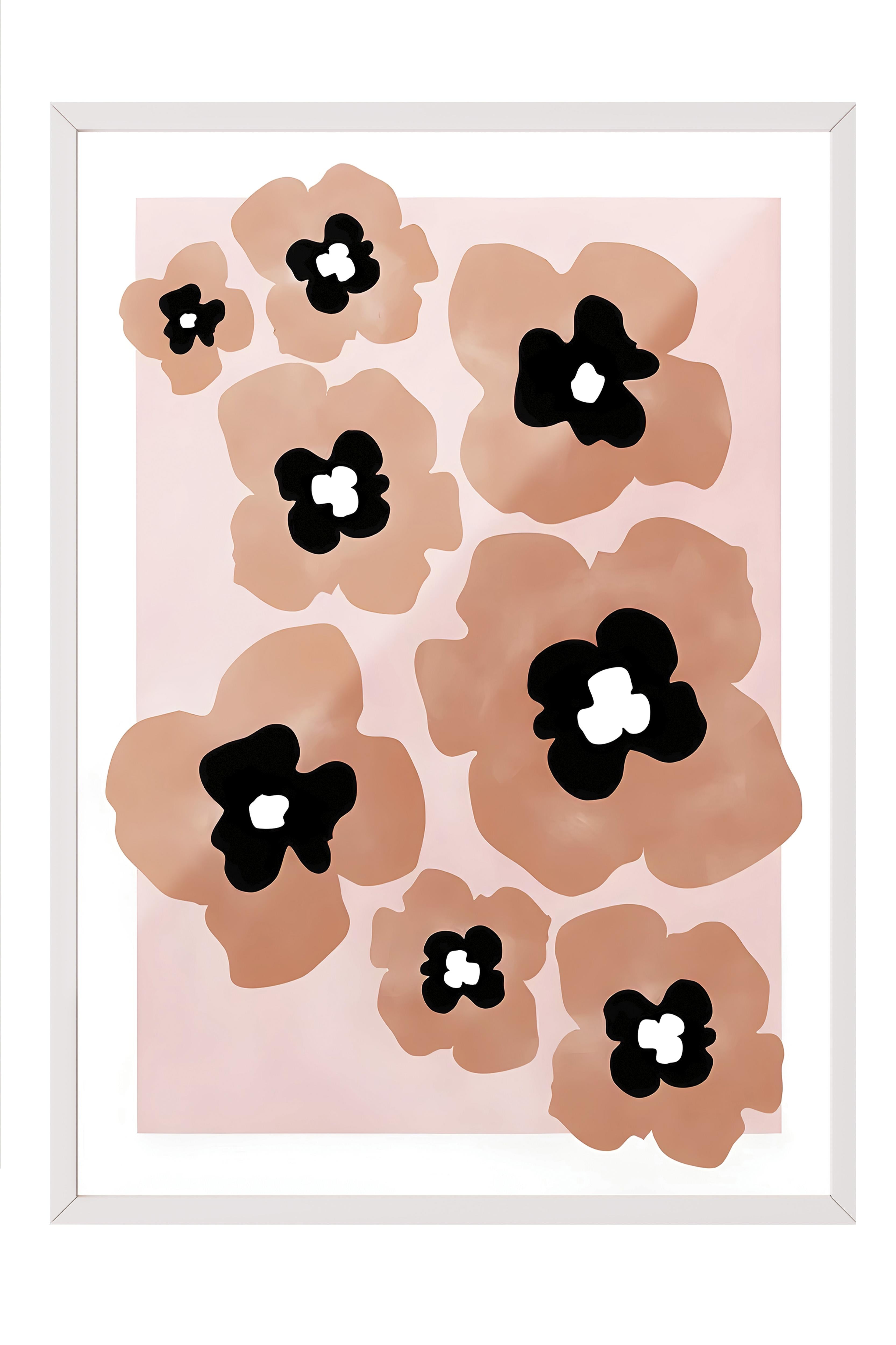 Beyaz Çerçeveli Tablo, Poster ve Çerçeve Seti, Duvar Tablosu, Red Poppies Comfort Serisi NO:108704