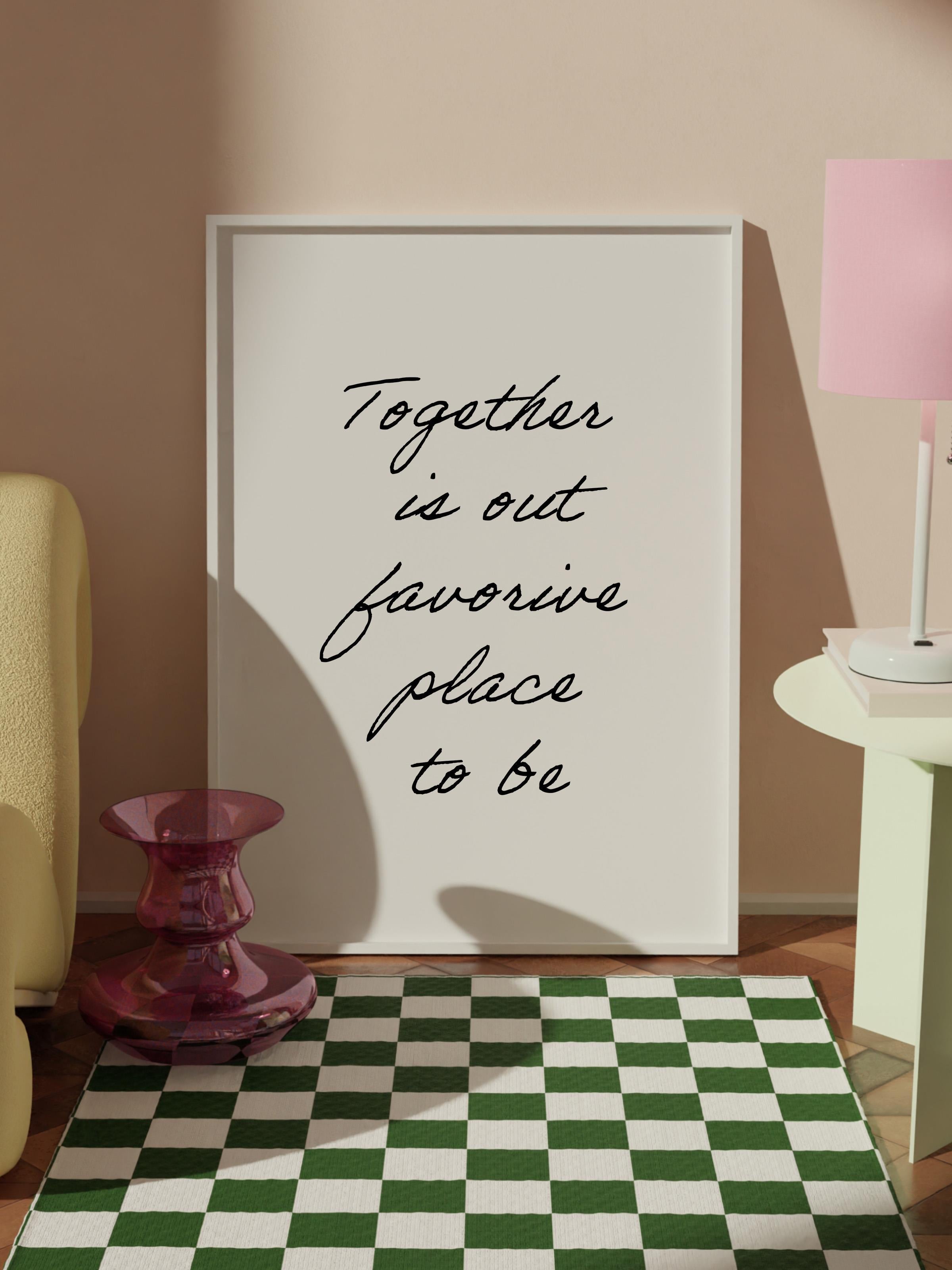 Beyaz Çerçeveli Tablo, Poster ve Çerçeve Seti, Duvar Tablosu, Together Comfort Serisi NO:108657