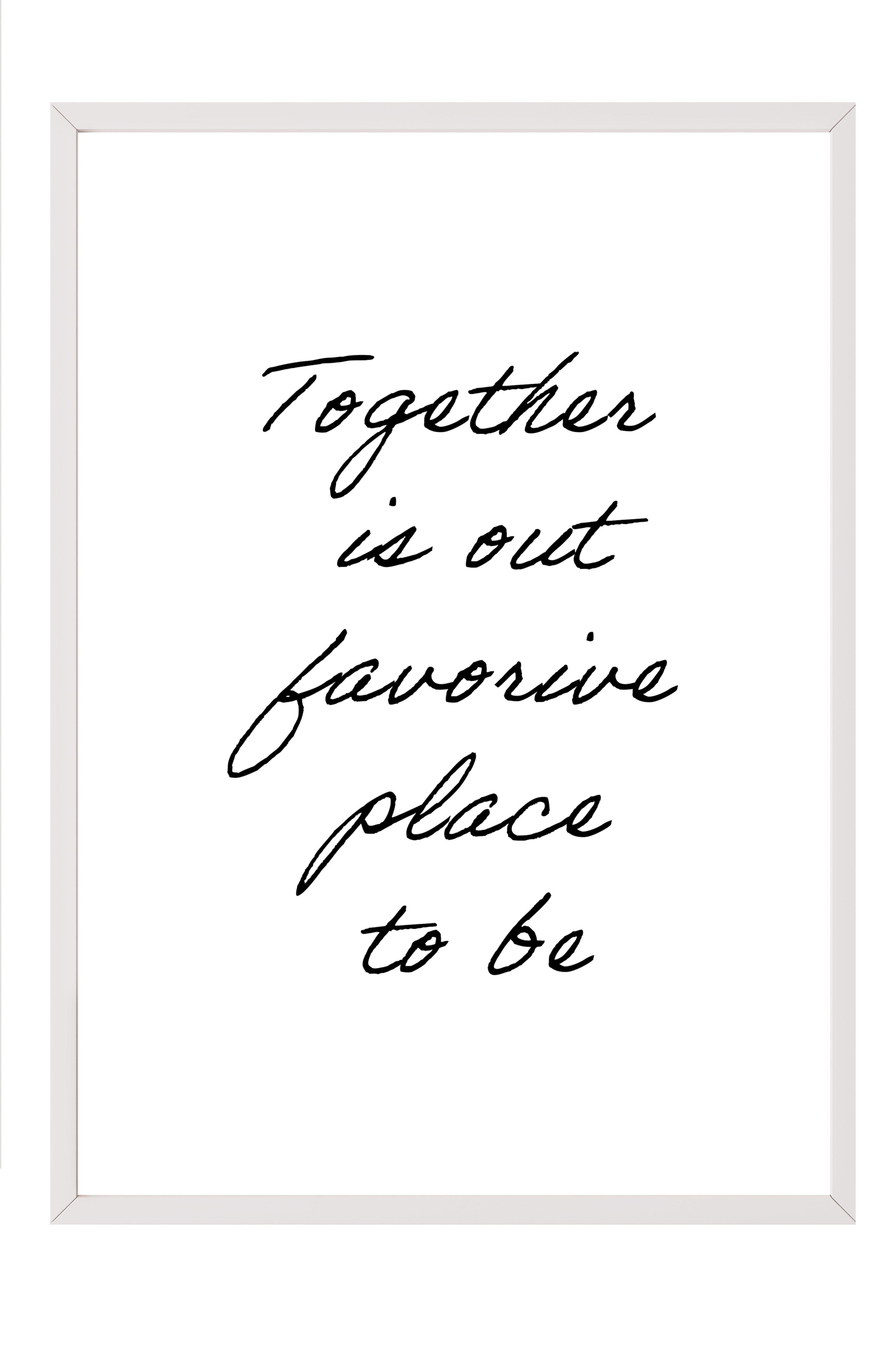 Beyaz Çerçeveli Tablo, Poster ve Çerçeve Seti, Duvar Tablosu, Together Comfort Serisi NO:108657