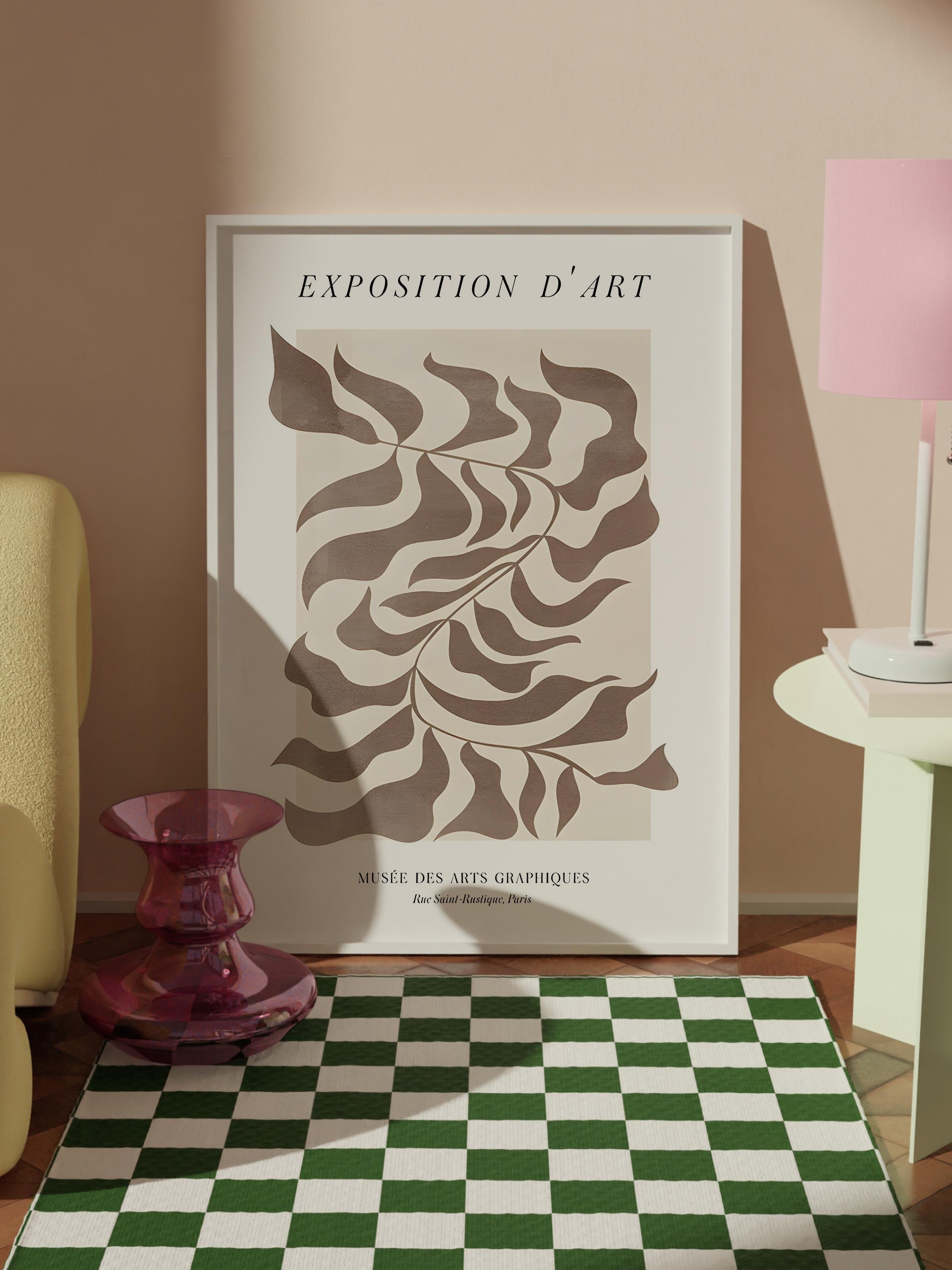Beyaz Çerçeveli Tablo, Poster ve Çerçeve Seti, Exposition D'art Graphique Comfort Serisi NO:108582