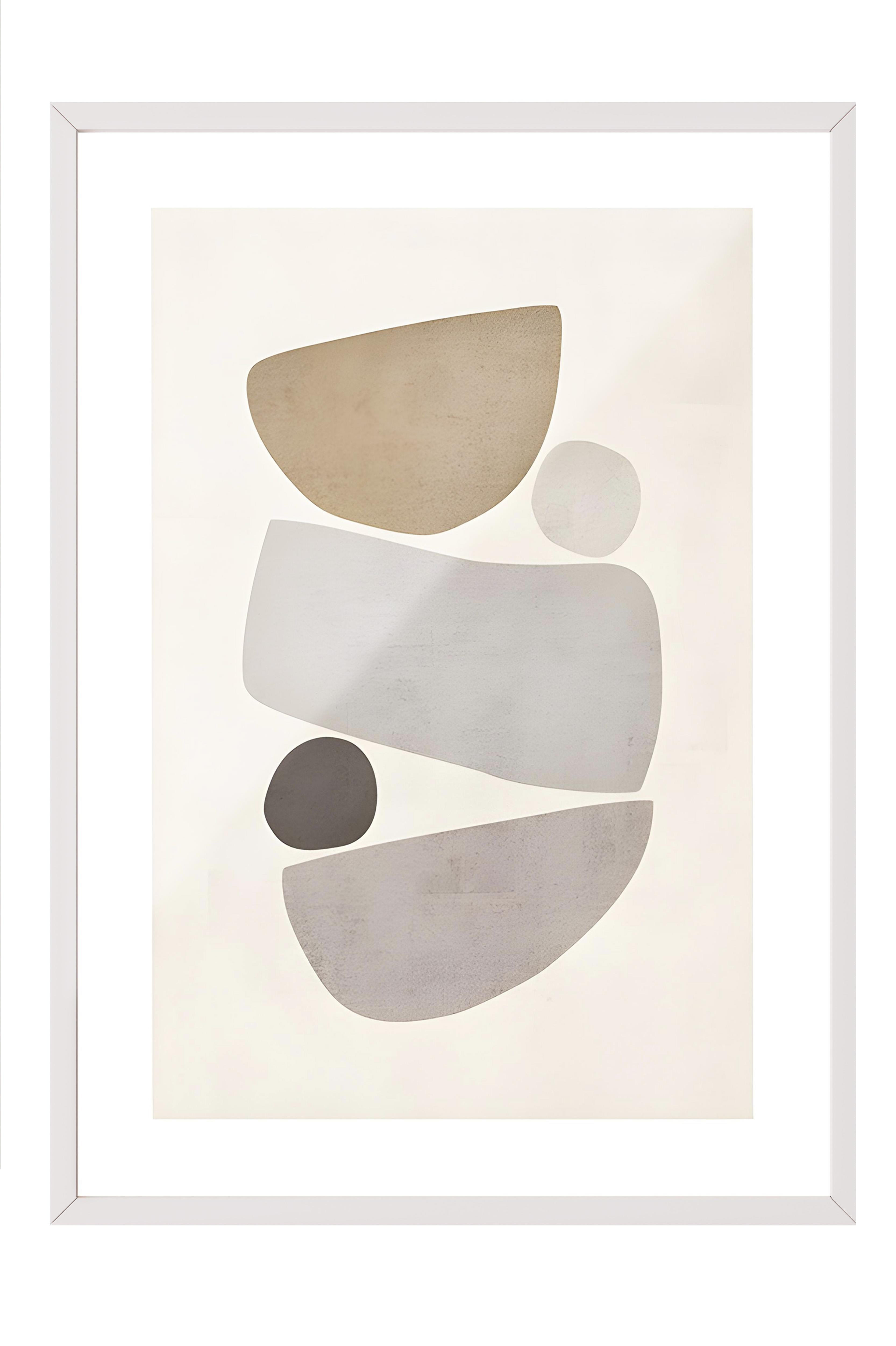 Beyaz Çerçeveli Tablo, Poster ve Çerçeve Seti, Harmonic Comfort Serisi NO:108578