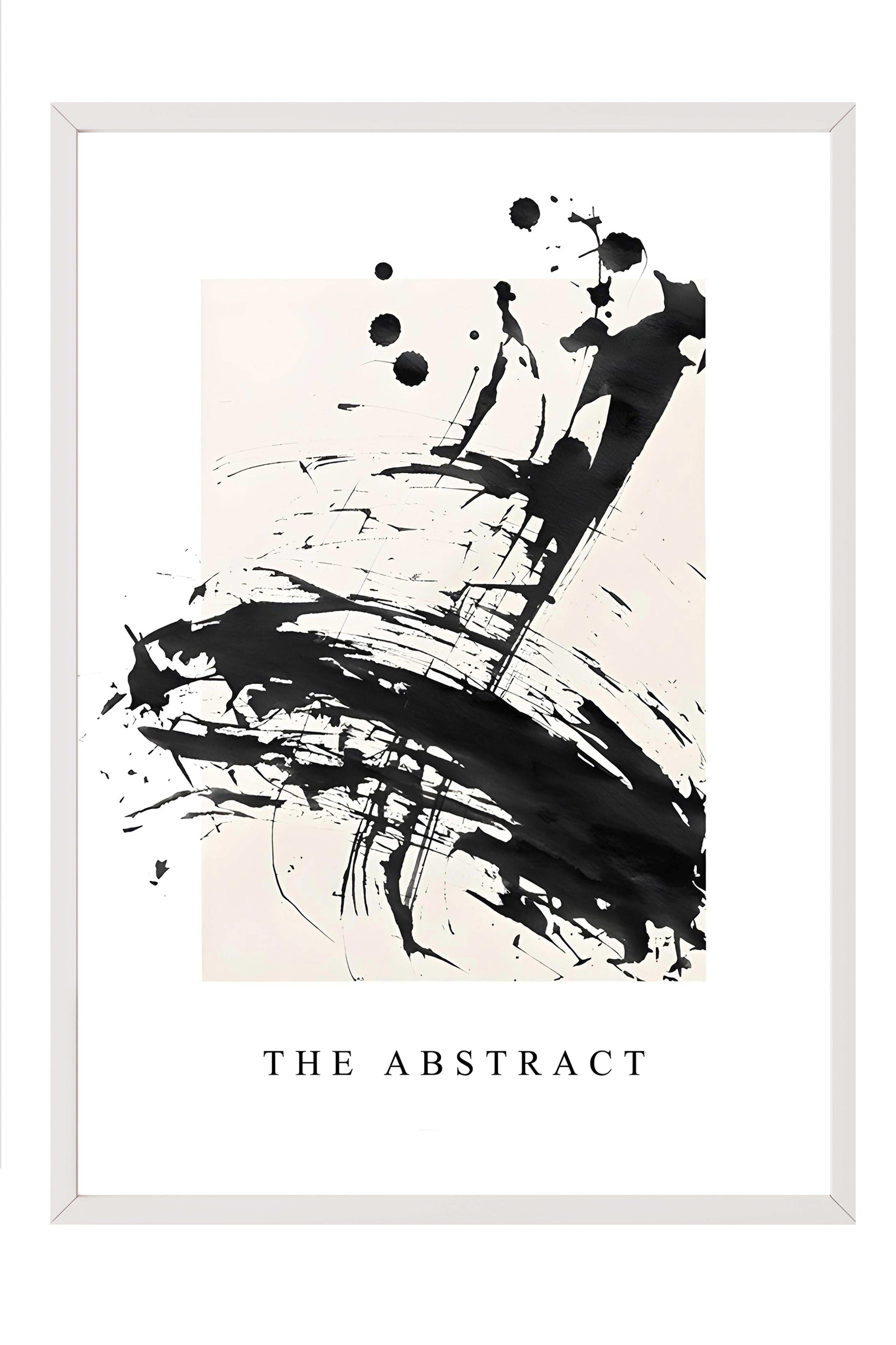Beyaz Çerçeveli Tablo, Poster ve Çerçeve Seti, The Abstract Comfort Serisi NO:108572