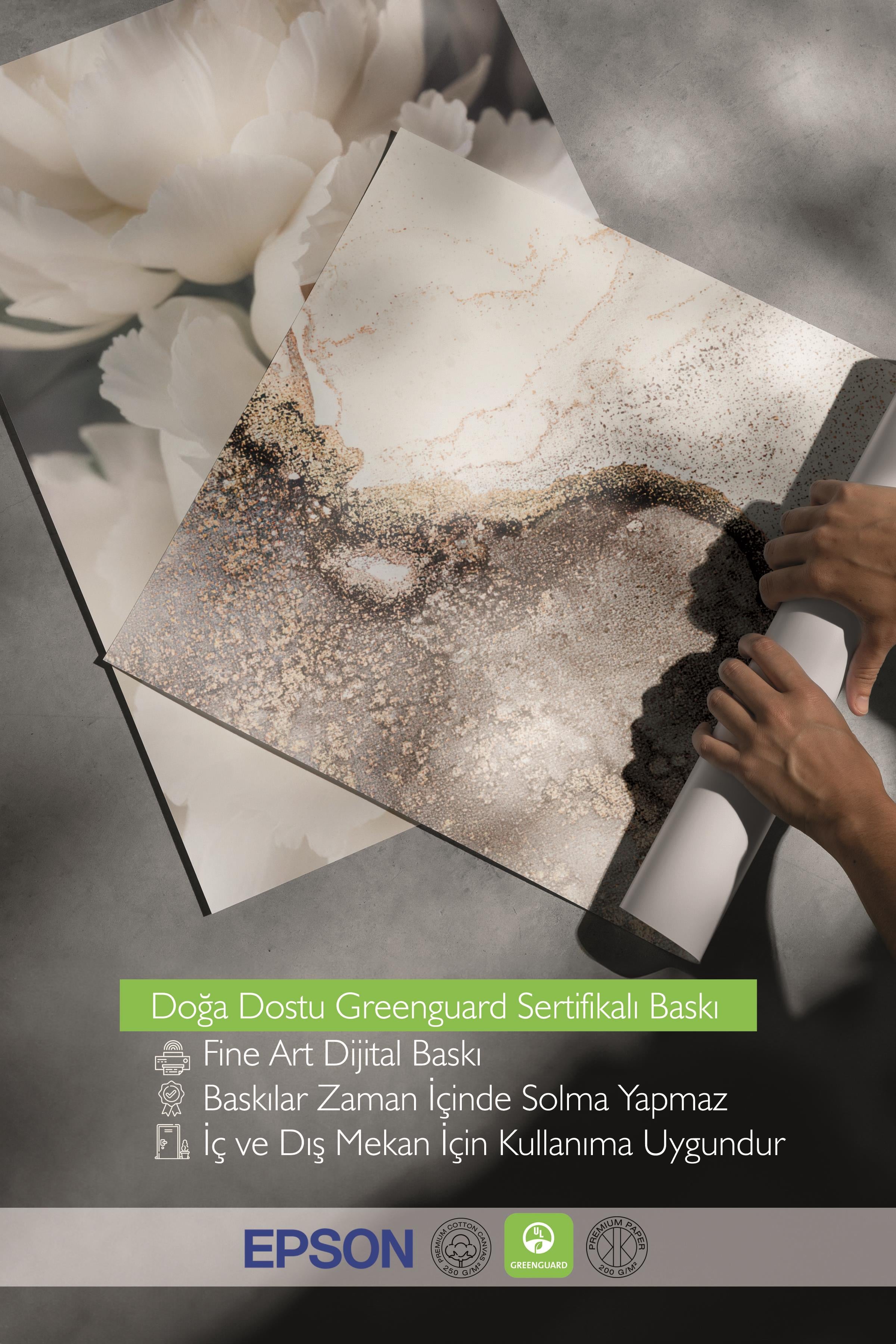 Beyaz Çerçeveli Tablo Seti, Soft Bej Duvar Tablosu, 3 Adet Poster Seti, No:300730