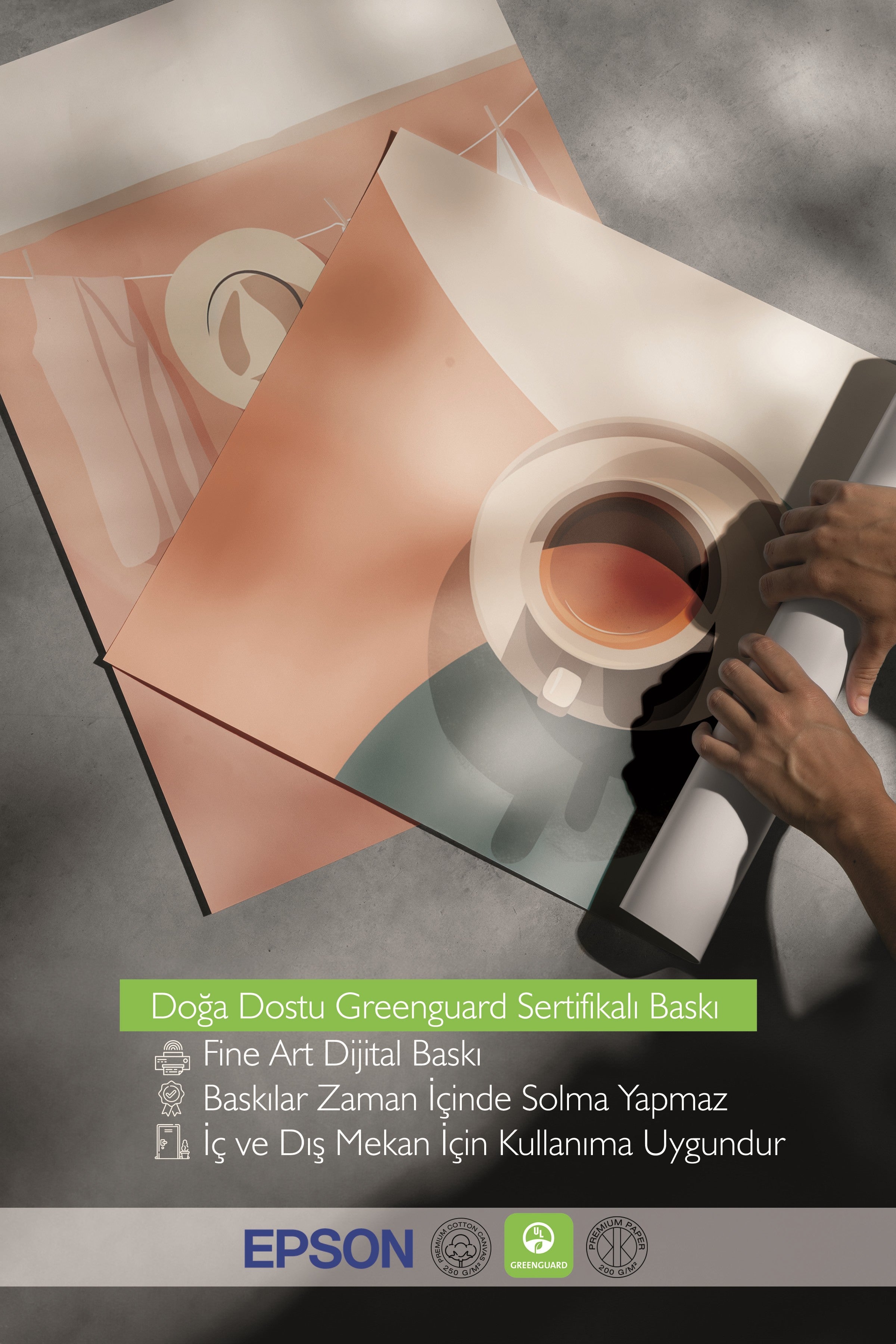 Beyaz Tablo Seti, 3 Adet Beyaz Çerçeveli Poster A Coffee? Model No:300888, Pembe Duvar Dekoru