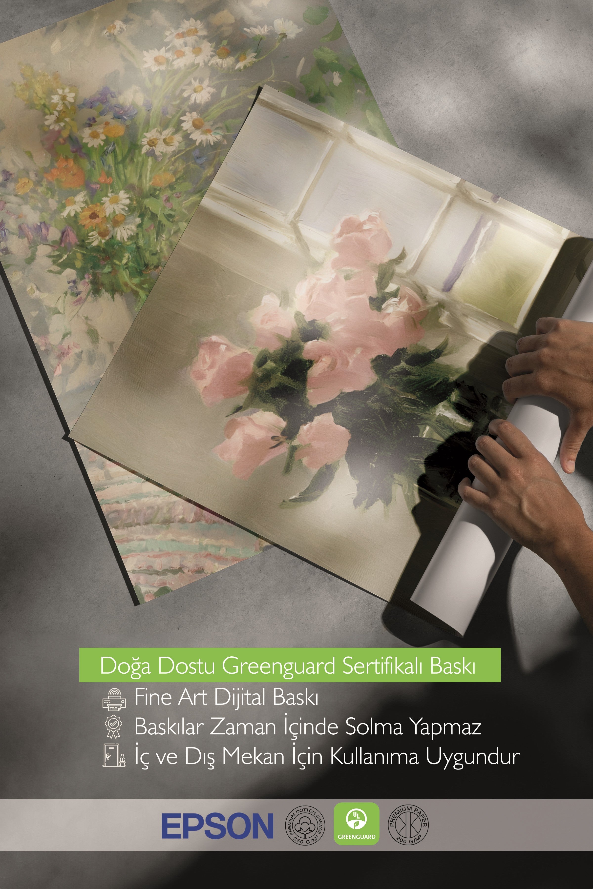 Beyaz Tablo Seti, 3 Adet Beyaz Çerçeveli Poster Model No:300877, Pembe Duvar Dekoru