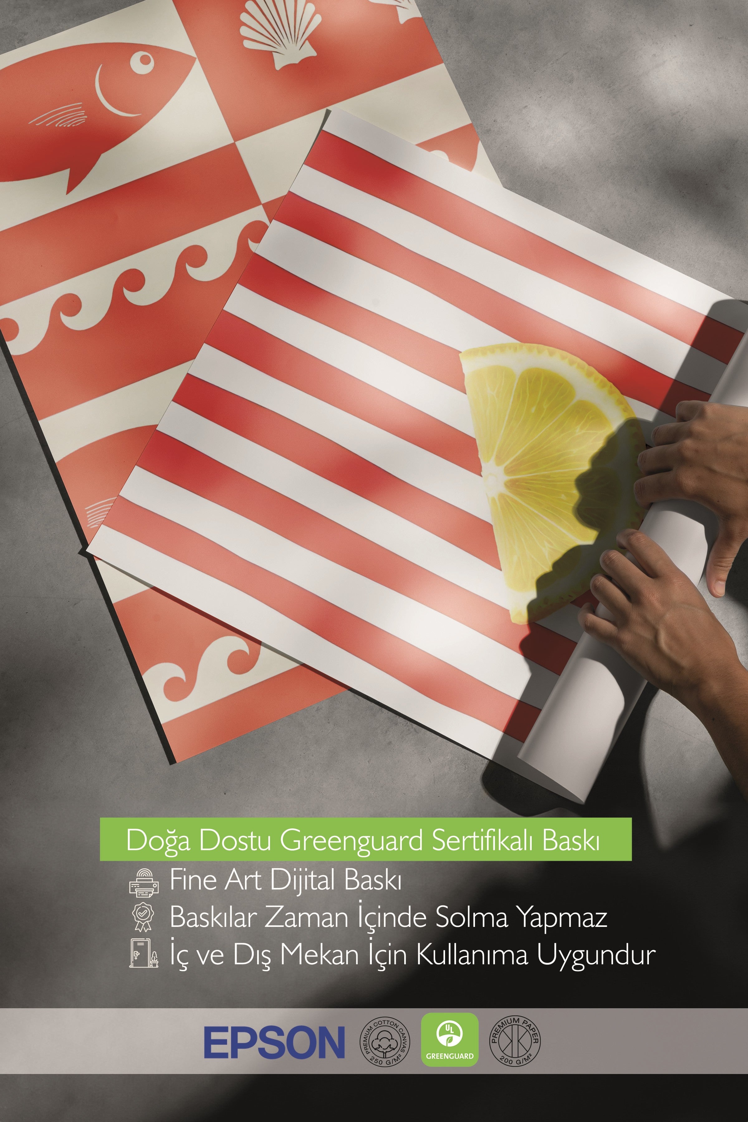 Beyaz Tablo Seti, 3 Adet Beyaz Çerçeveli Poster Red summer Model No:300830, Kırmızı Duvar Dekoru