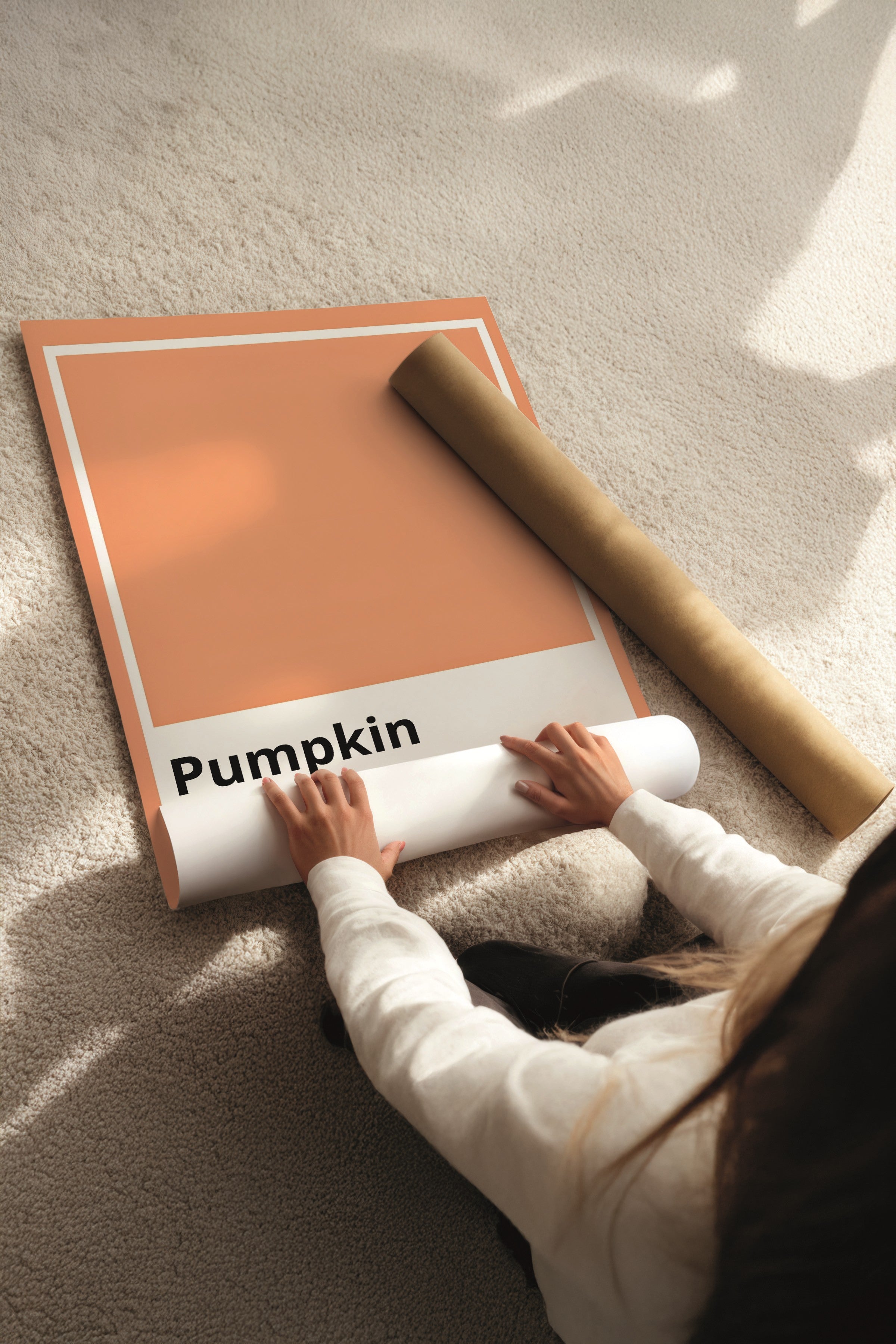 Beyaz Tablo Seti, 3 Adet Beyaz Çerçeveli Poster Tiger Model No:300897, Turuncu Duvar Dekoru