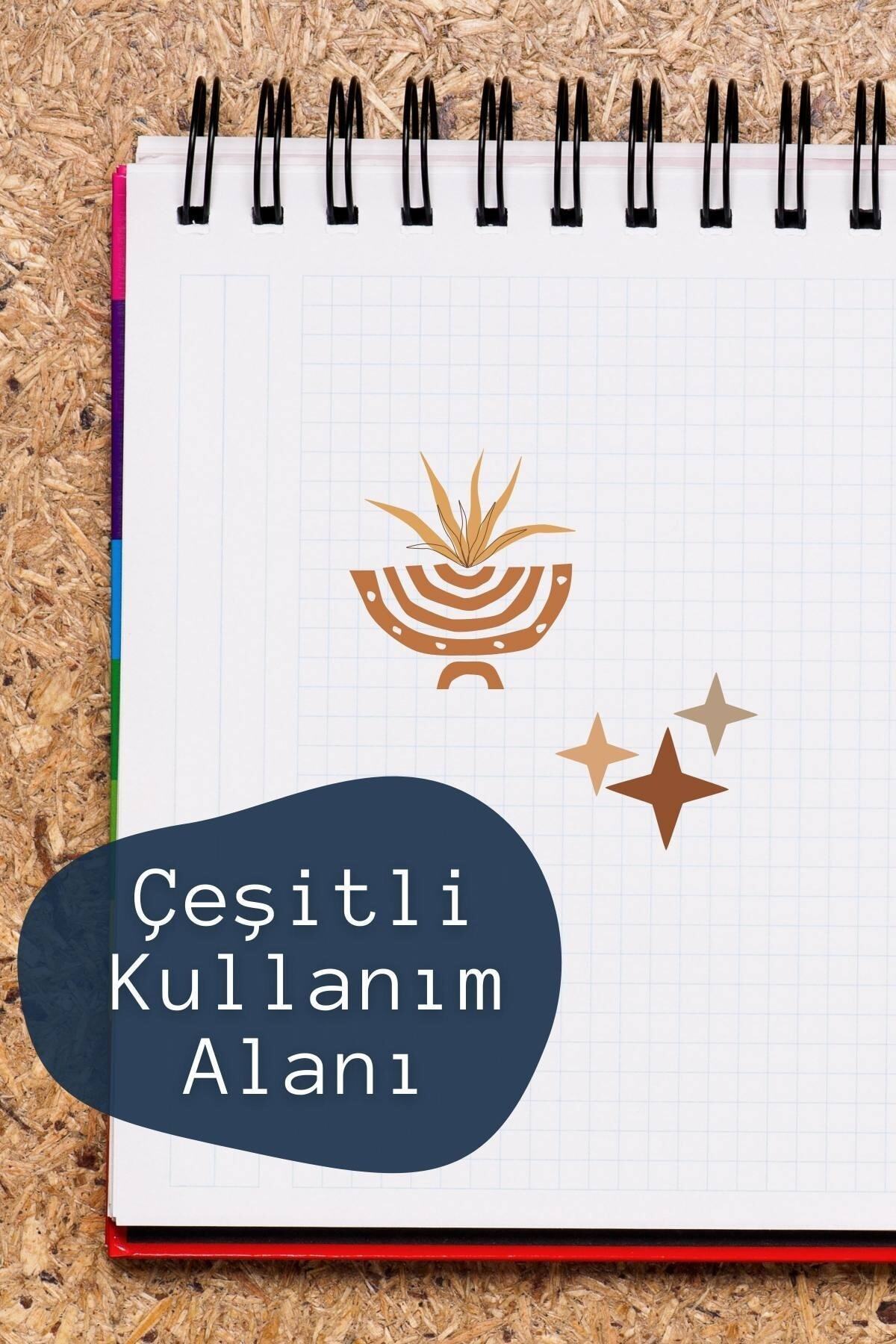 Boho Temalı Sticker Seti - 11 Adet Etiket Seti- Telefon, Tablet, Defter Laptop Uyumlu Etiket