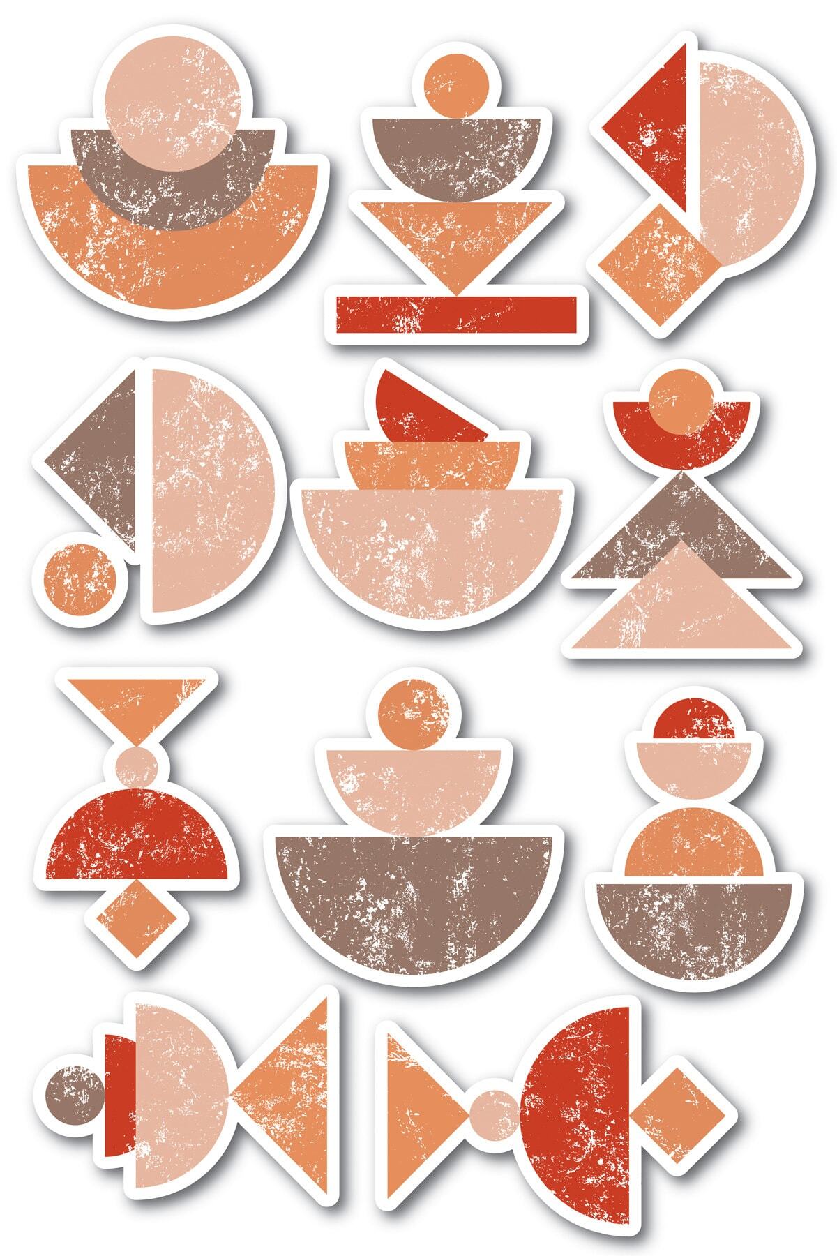 Boho Temalı Sticker Seti - 11 Adet Etiket Seti- Telefon, Tablet, Defter Laptop Uyumlu Etiket