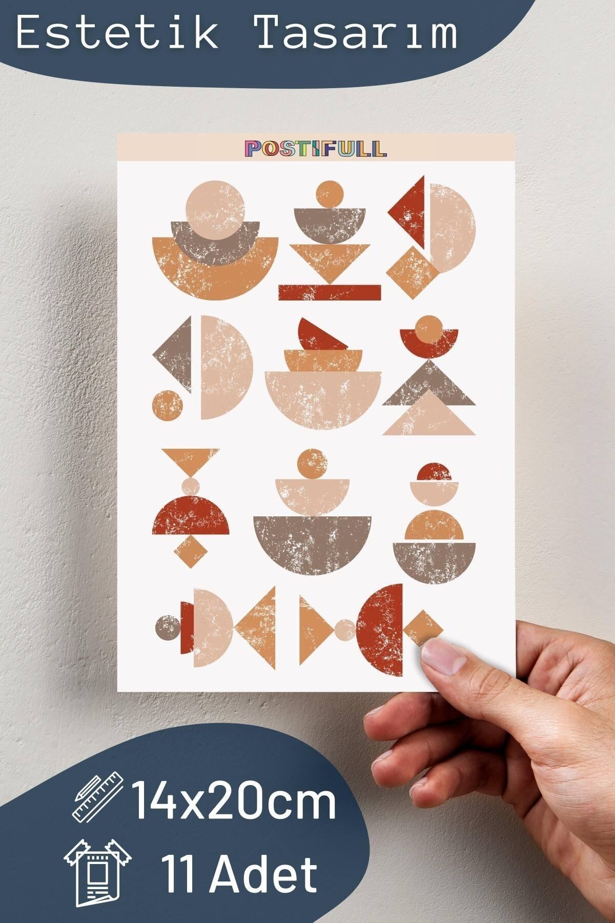 Boho Temalı Sticker Seti - 11 Adet Etiket Seti- Telefon, Tablet, Defter Laptop Uyumlu Etiket