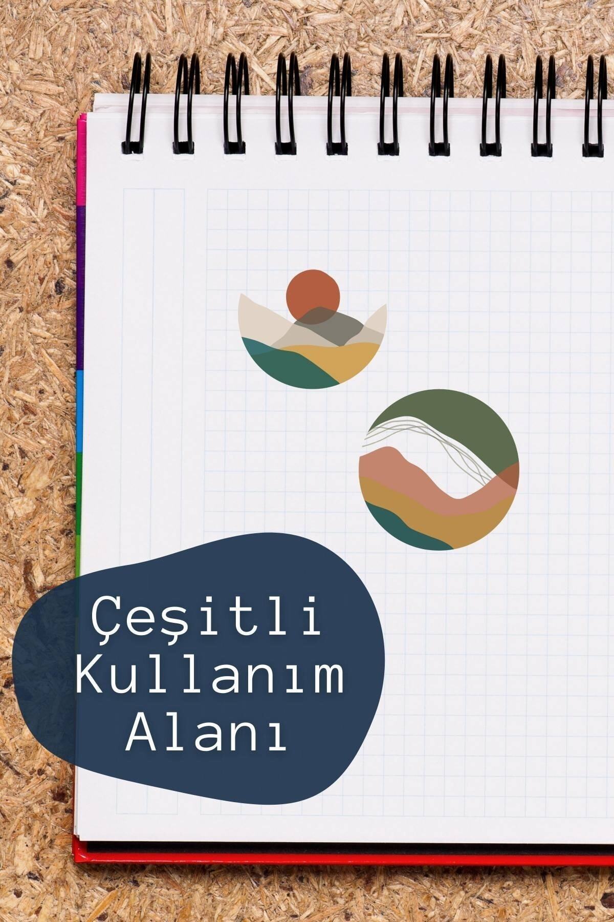 Boho Temalı Sticker Seti - 12 Adet Etiket Seti- Telefon, Tablet, Defter Laptop Uyumlu Etiket