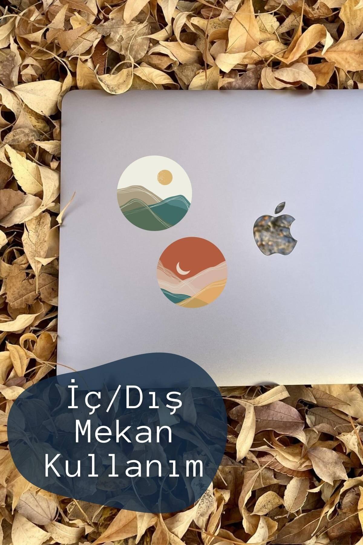 Boho Temalı Sticker Seti - 12 Adet Etiket Seti- Telefon, Tablet, Defter Laptop Uyumlu Etiket