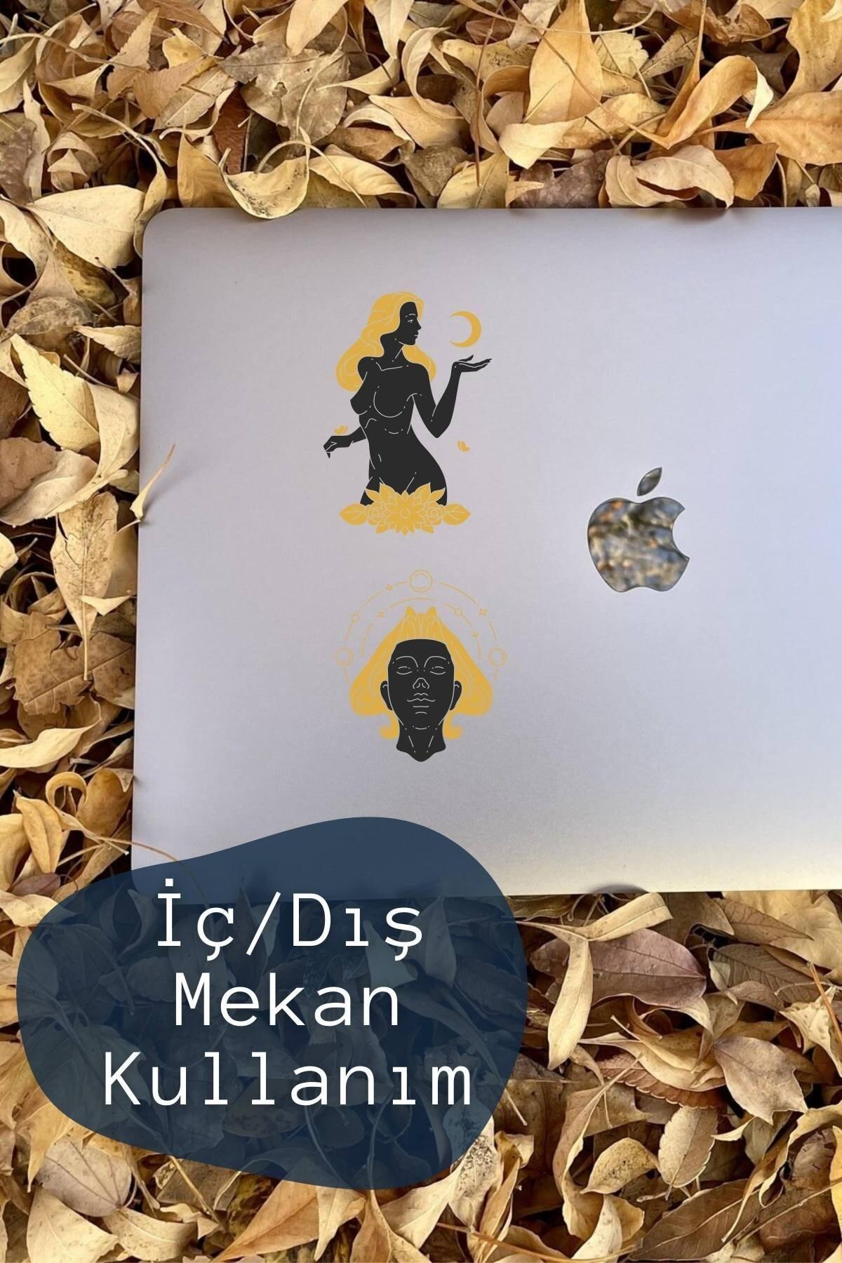 Boho Temalı Sticker Seti - 4 Adet Etiket Seti- Telefon, Tablet, Defter Laptop Uyumlu Etiket