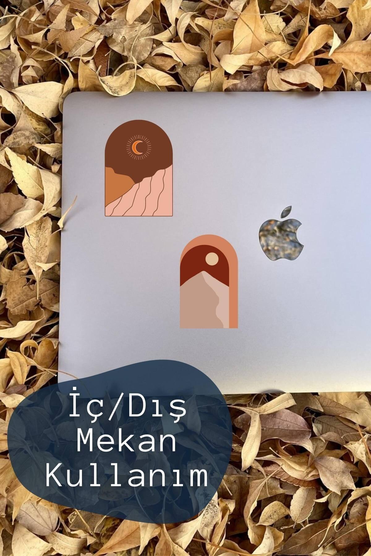 Boho Temalı Sticker Seti - 4 Adet Etiket Seti- Telefon, Tablet, Defter Laptop Uyumlu Etiket