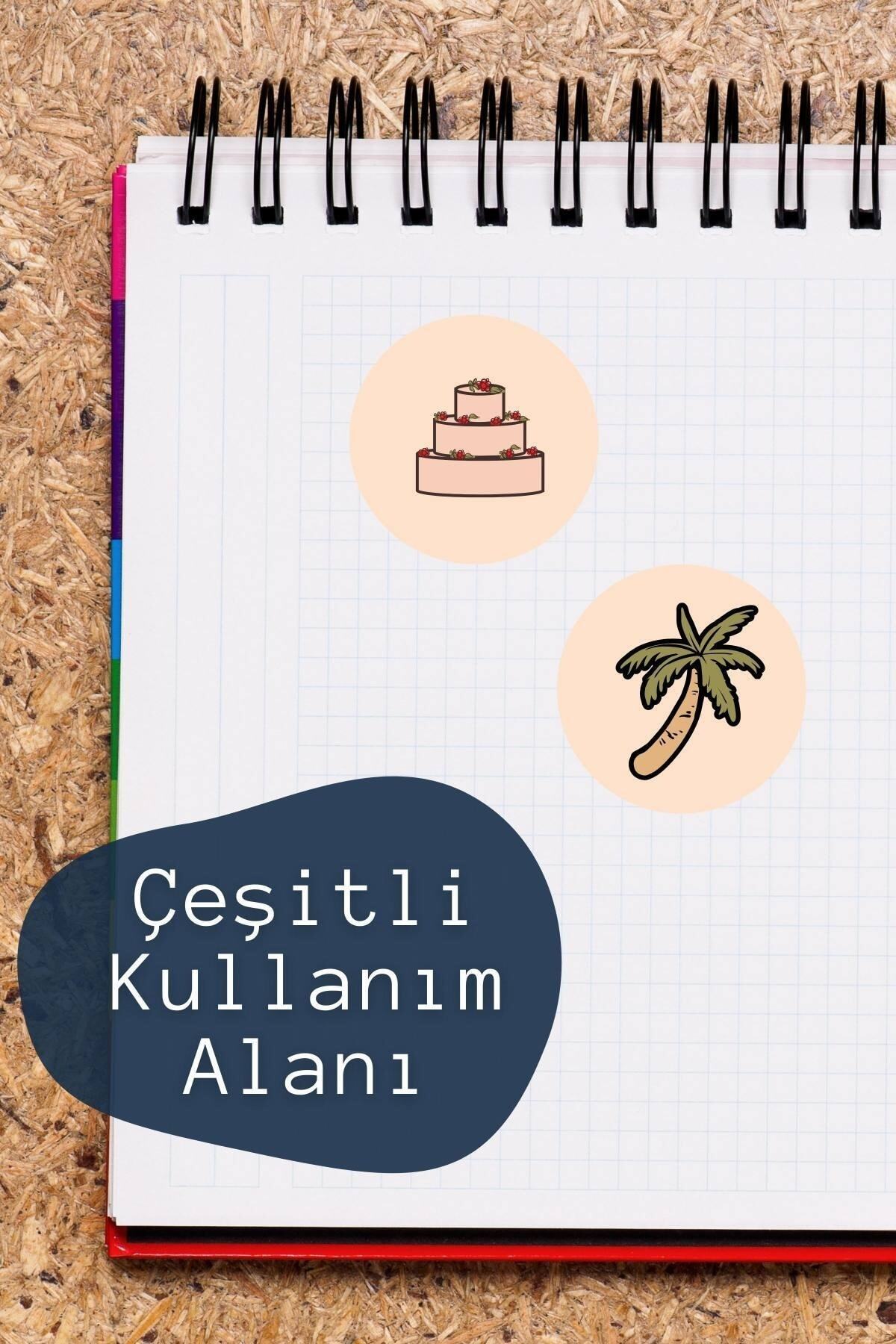 Boho Temalı Sticker Seti - 6 Adet Etiket Seti- Telefon, Tablet, Defter Laptop Uyumlu Etiket
