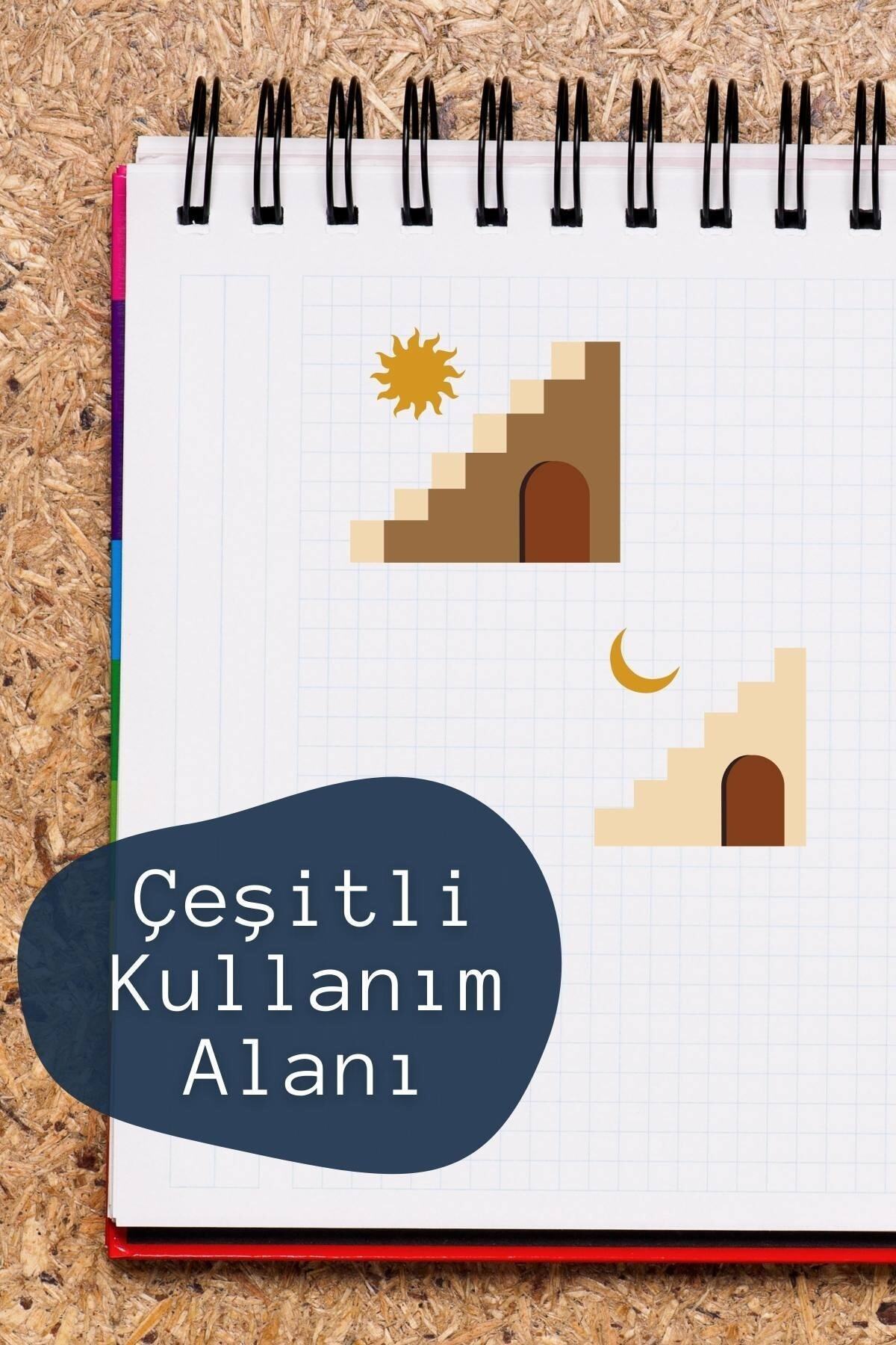 Boho Temalı Sticker Seti - 6 Adet Etiket Seti- Telefon, Tablet, Defter Laptop Uyumlu Etiket