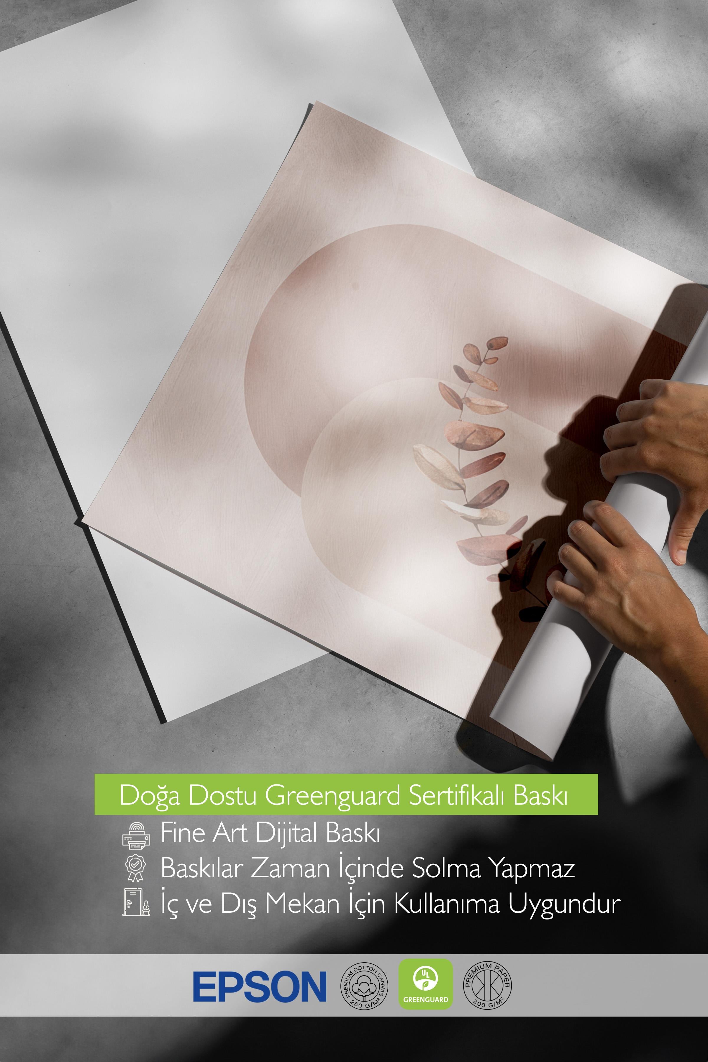 Botanical Shapes and Leaves Poster, Dikey Duvar Tablosu Comfort Serisi NO:108532