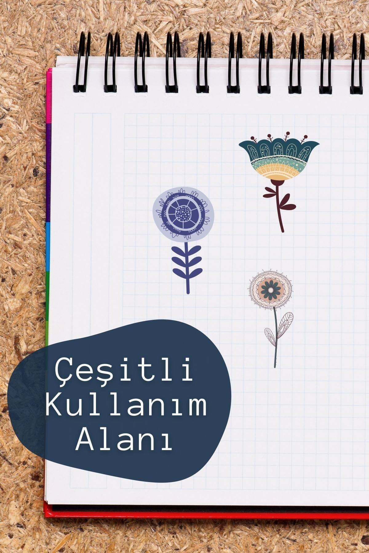 Botanik Çizim Temalı Sticker Seti - 13 Adet Etiket Seti- Telefon, Tablet, Defter Laptop Uyumlu