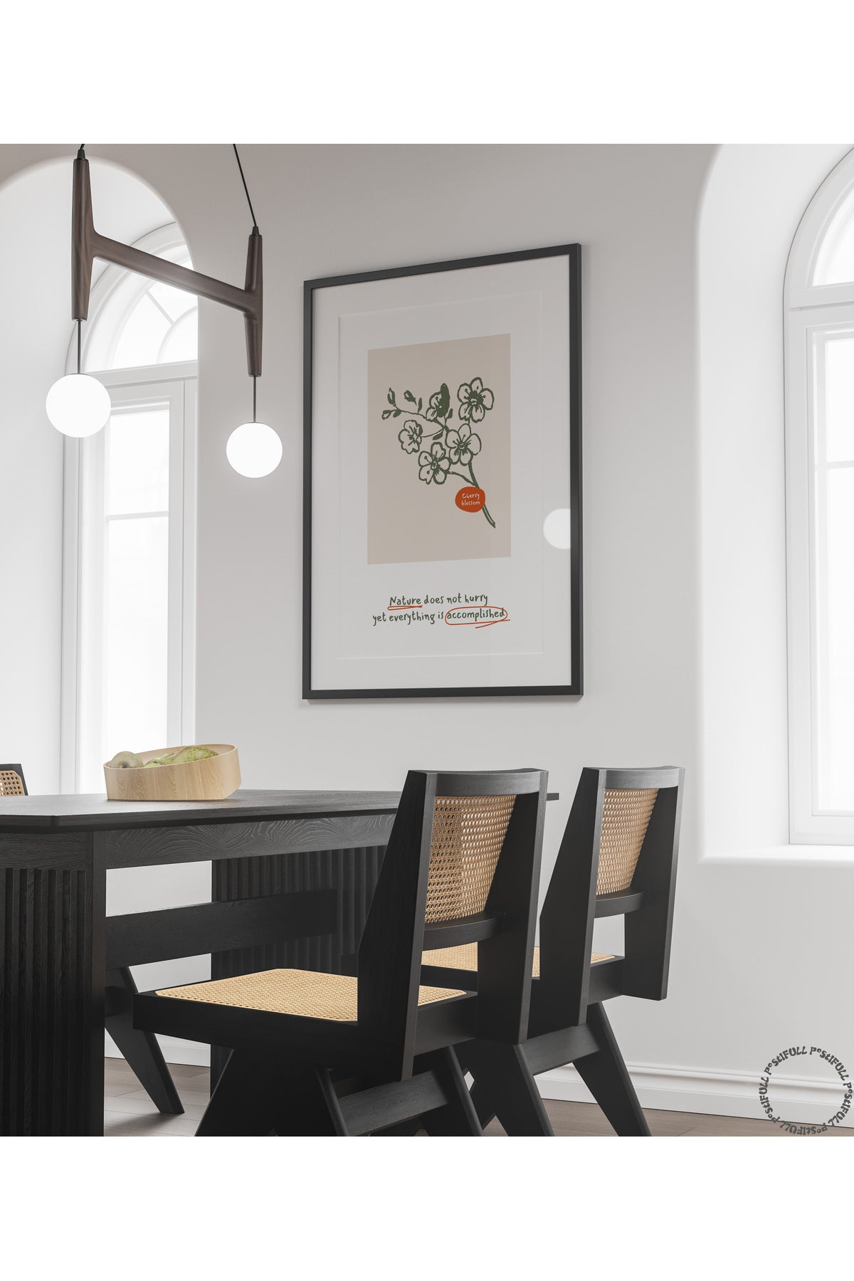 Botanik Poster - Çiçek Çizimi Çerçevesiz Poster