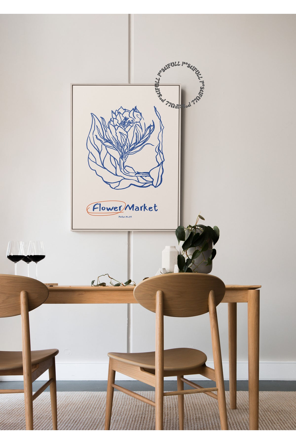 Botanik Poster - Çiçek Çizimi Çerçevesiz Poster
