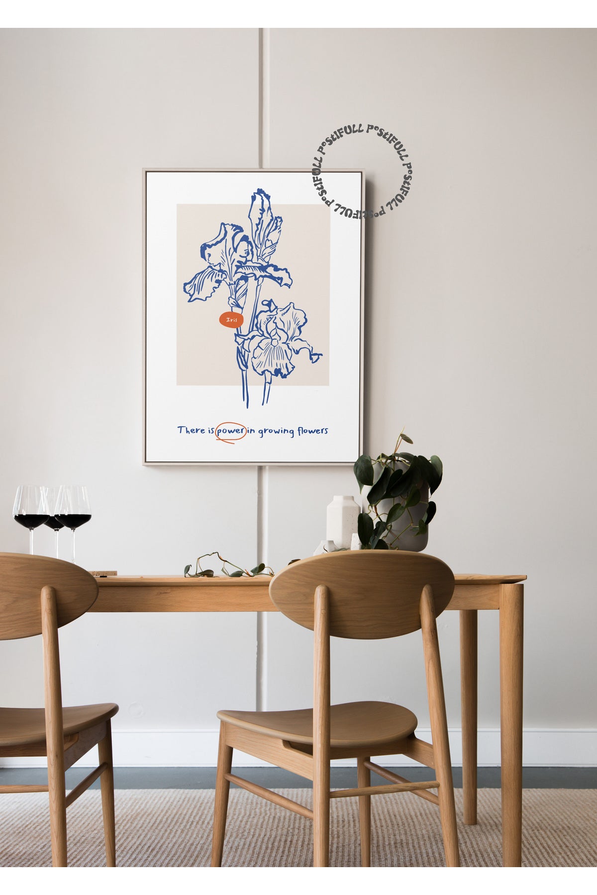 Botanik Poster - Çiçek Çizimi Çerçevesiz Poster