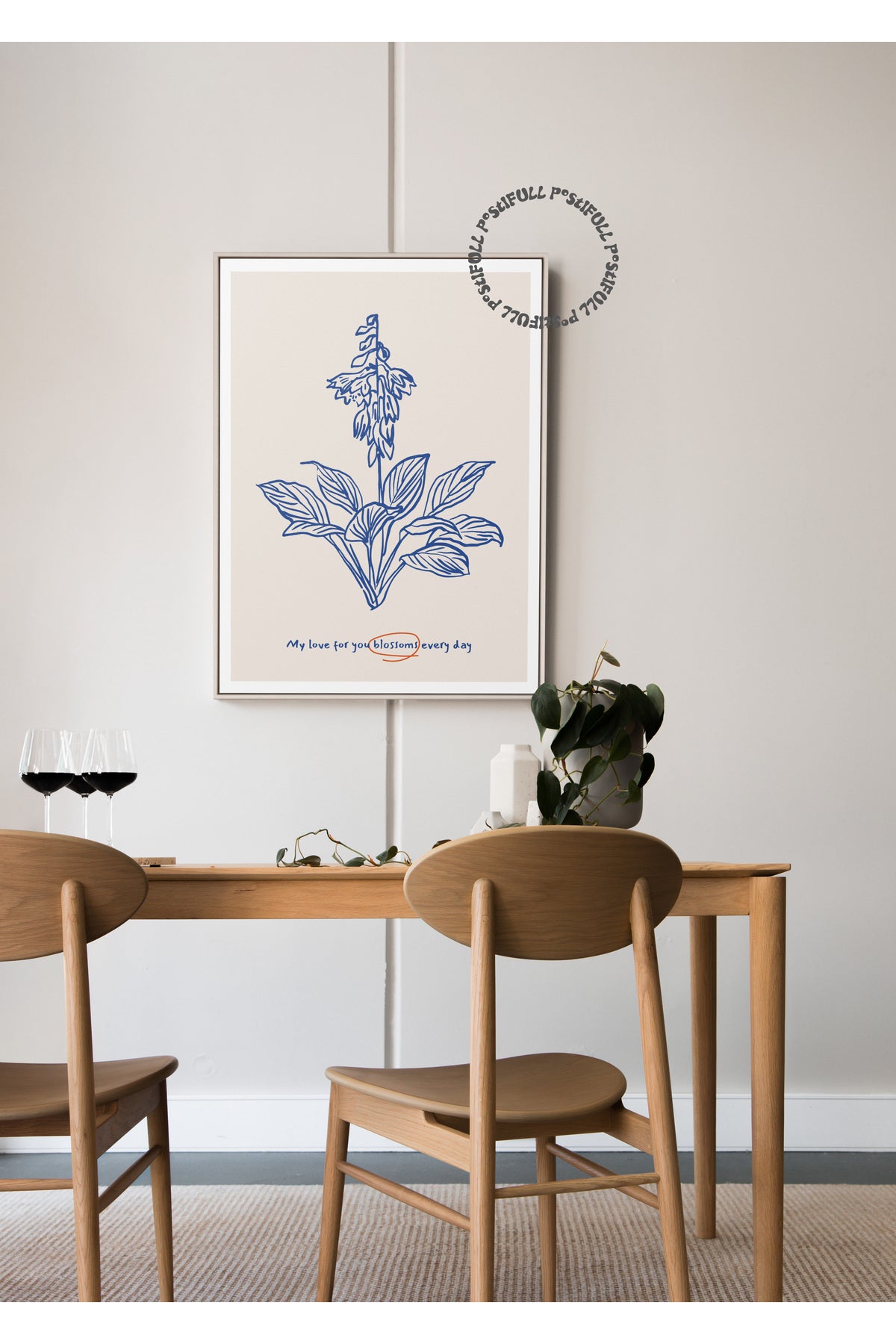 Botanik Poster - Çiçek Çizimi Çerçevesiz Poster