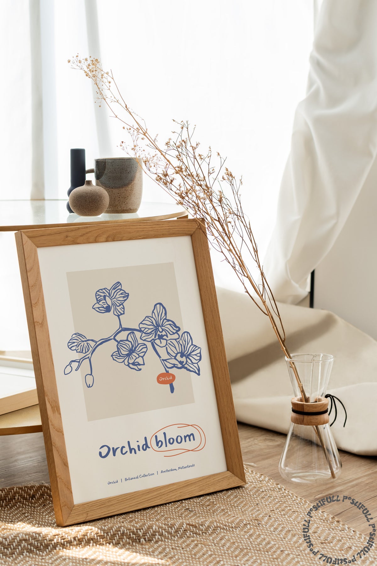 Botanik Poster - Çiçek Çizimi Çerçevesiz Poster