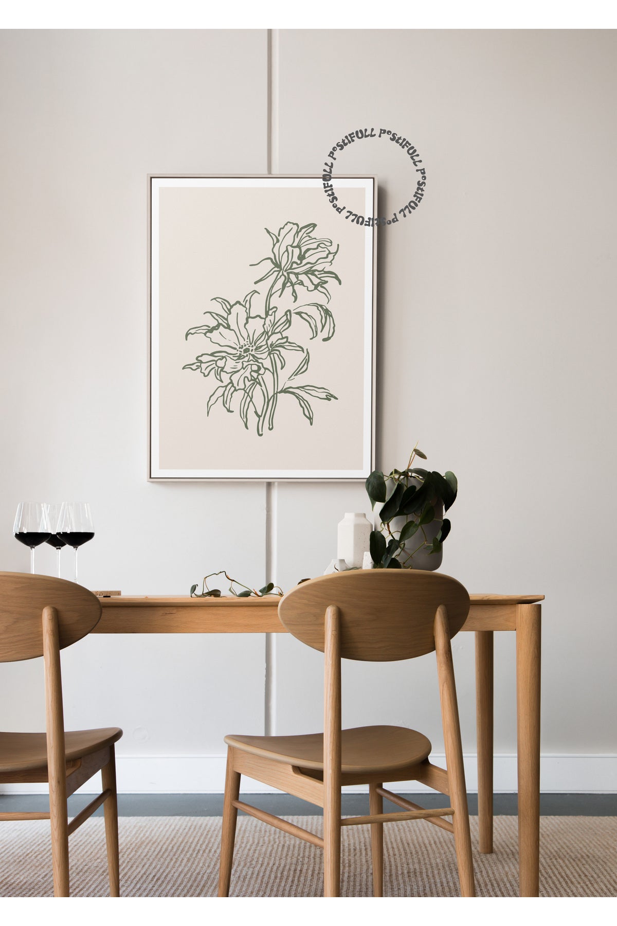Botanik Poster - Çiçek Çizimi Çerçevesiz Poster